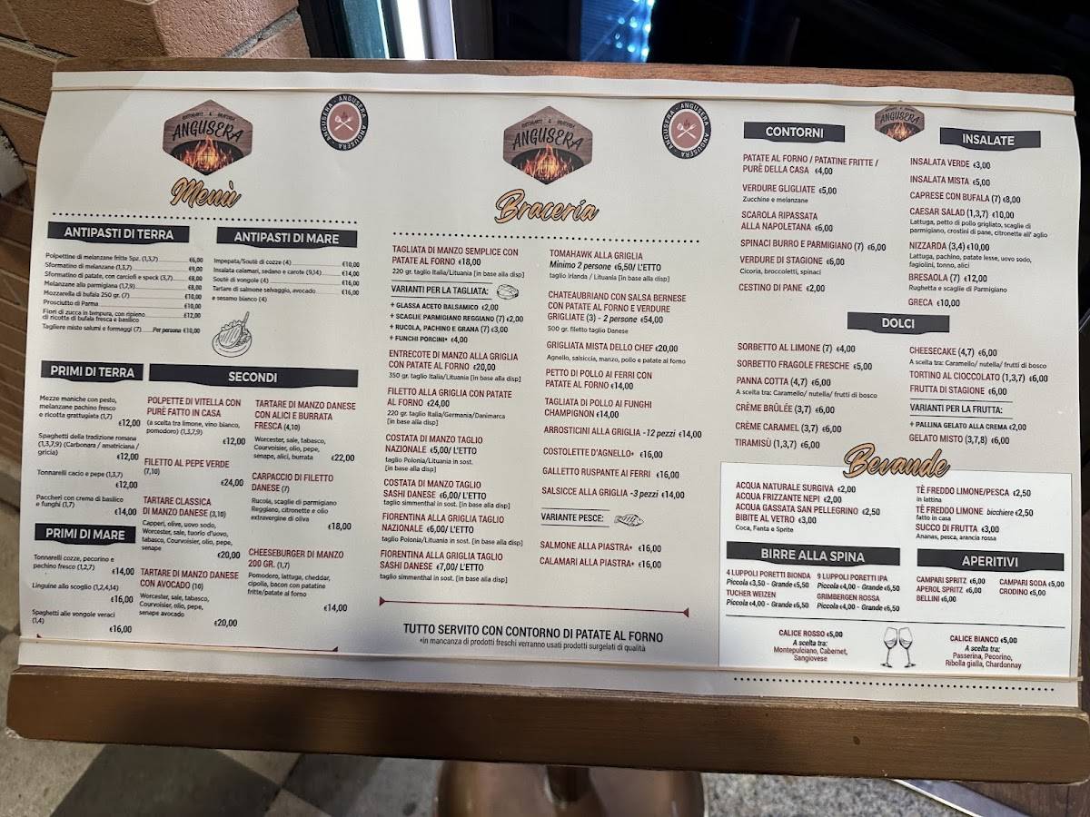 Menu di Ristorante Braceria Angusera 