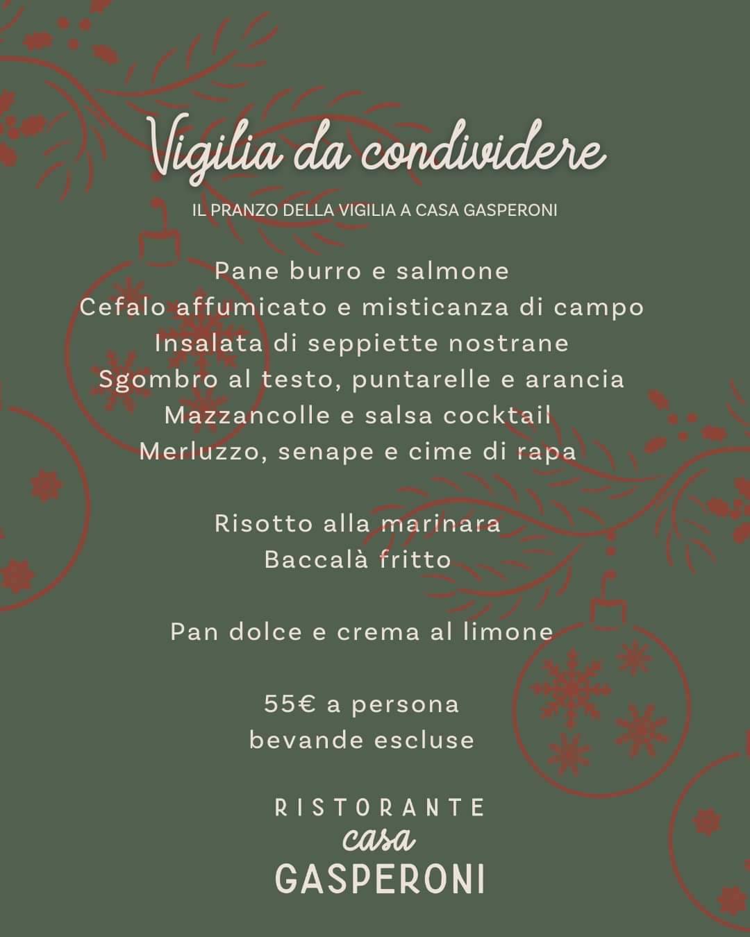 Menu di Ristorante Casa Gasperoni 
