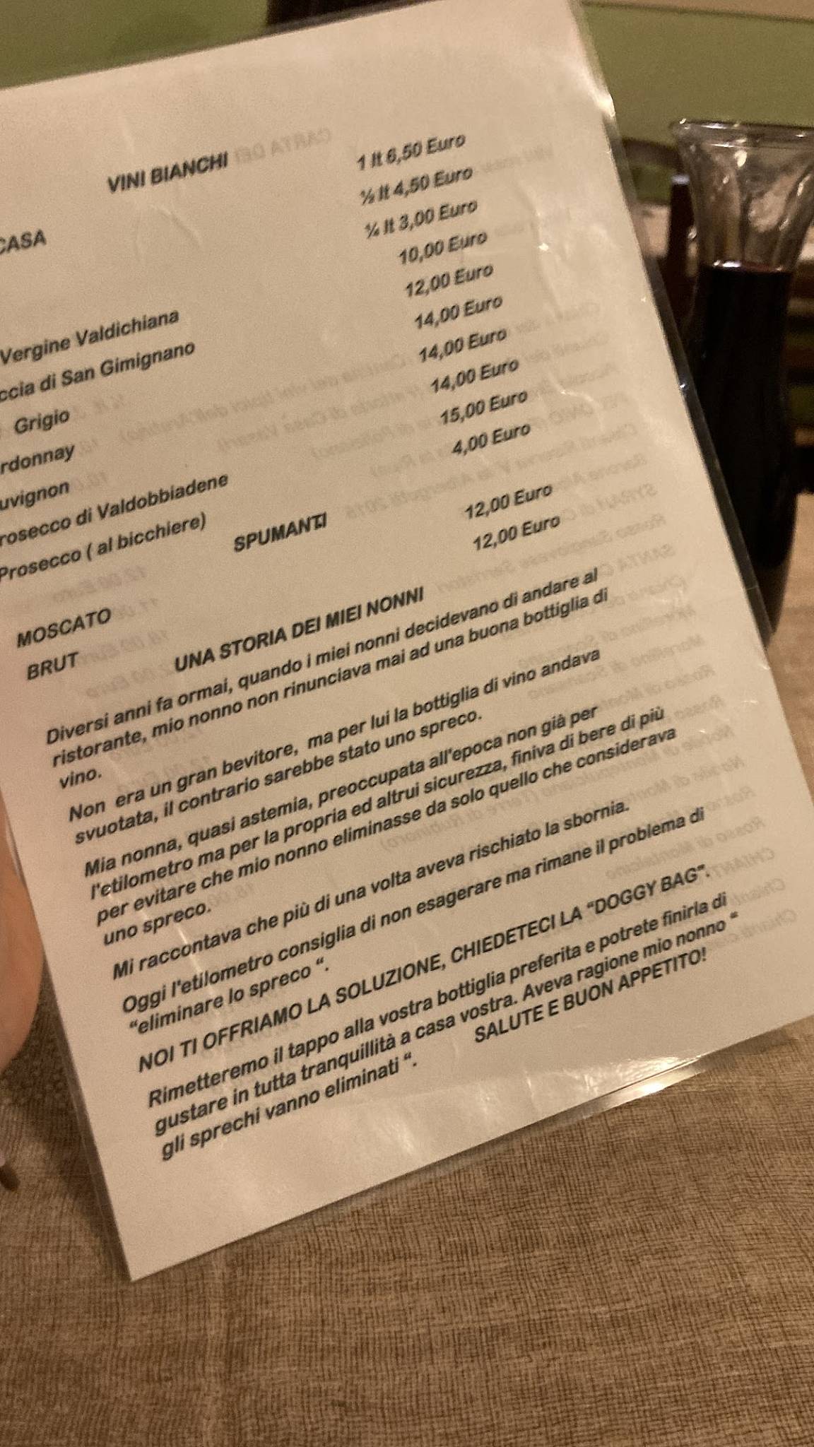 Menu di Ristorante Ciò che Piace AREZZO 