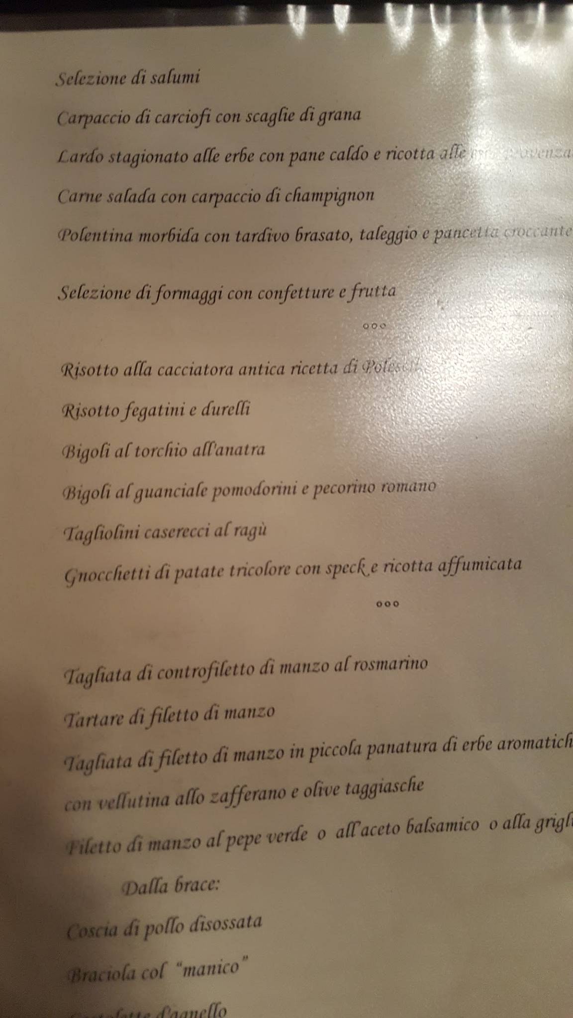 Menu di Cortevecchia 