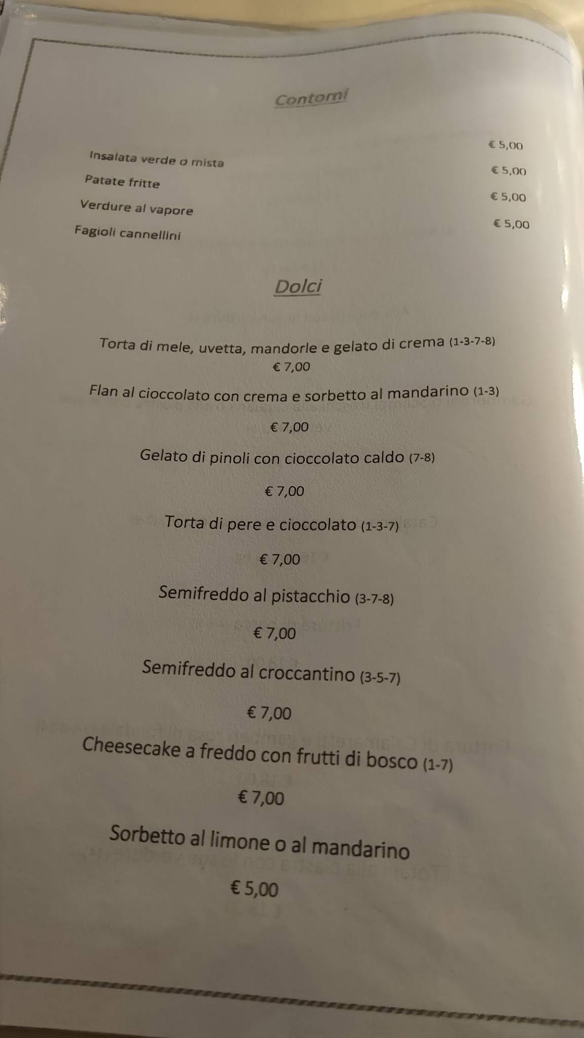 Menu di Ristorante "Da Gino" 
