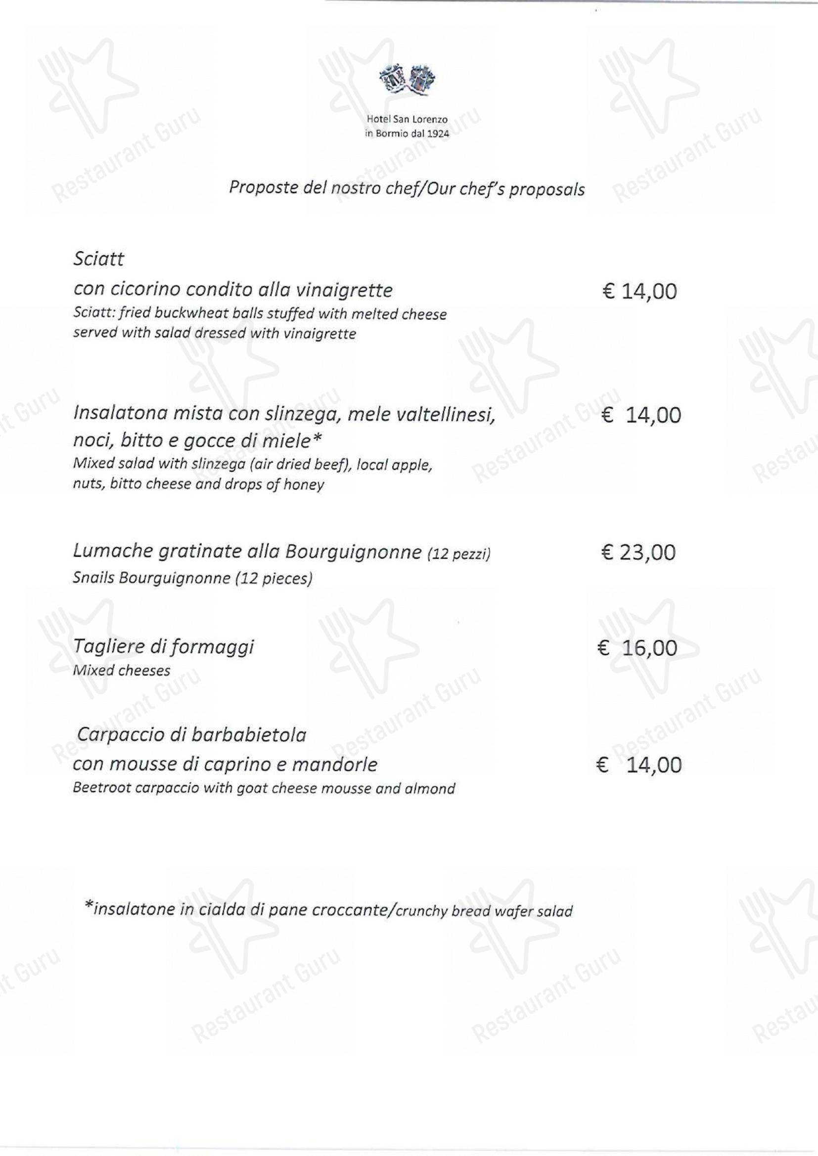 Menu per Ristorante Da Riccardo in Bormio