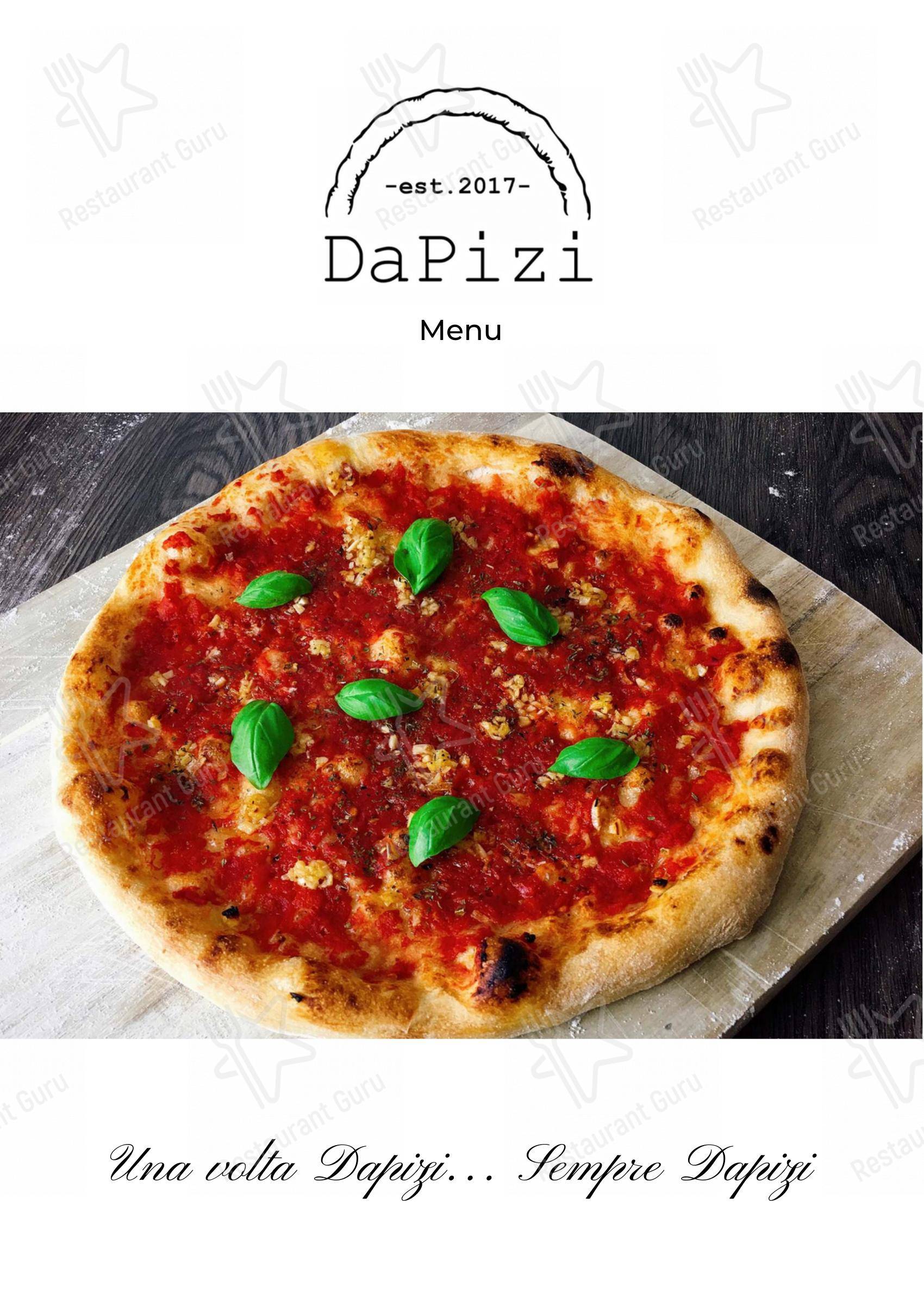 Menu di Ristorante DaPizi 2017 - Menu