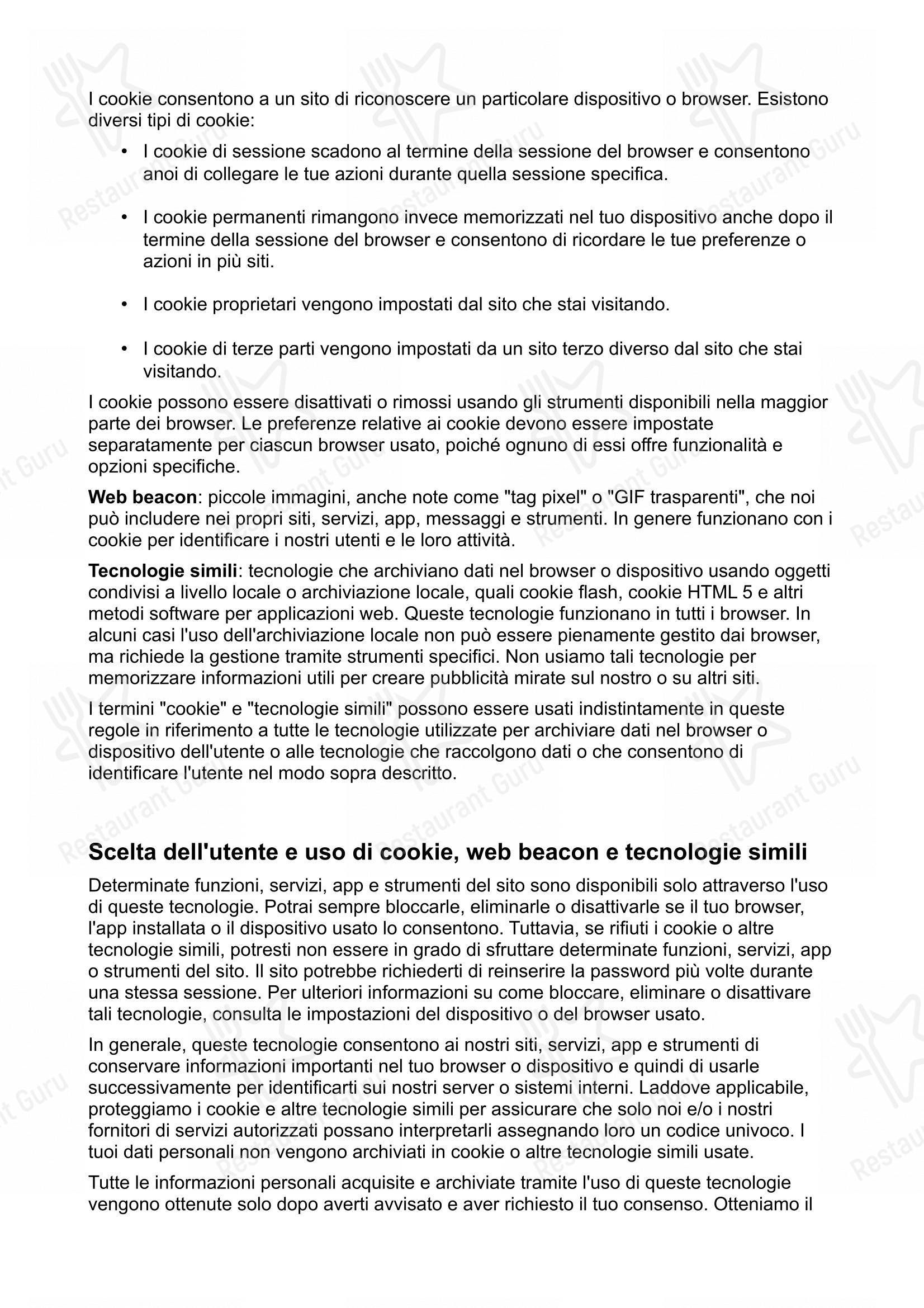 Ristorante Habanero in Rimini - Menu