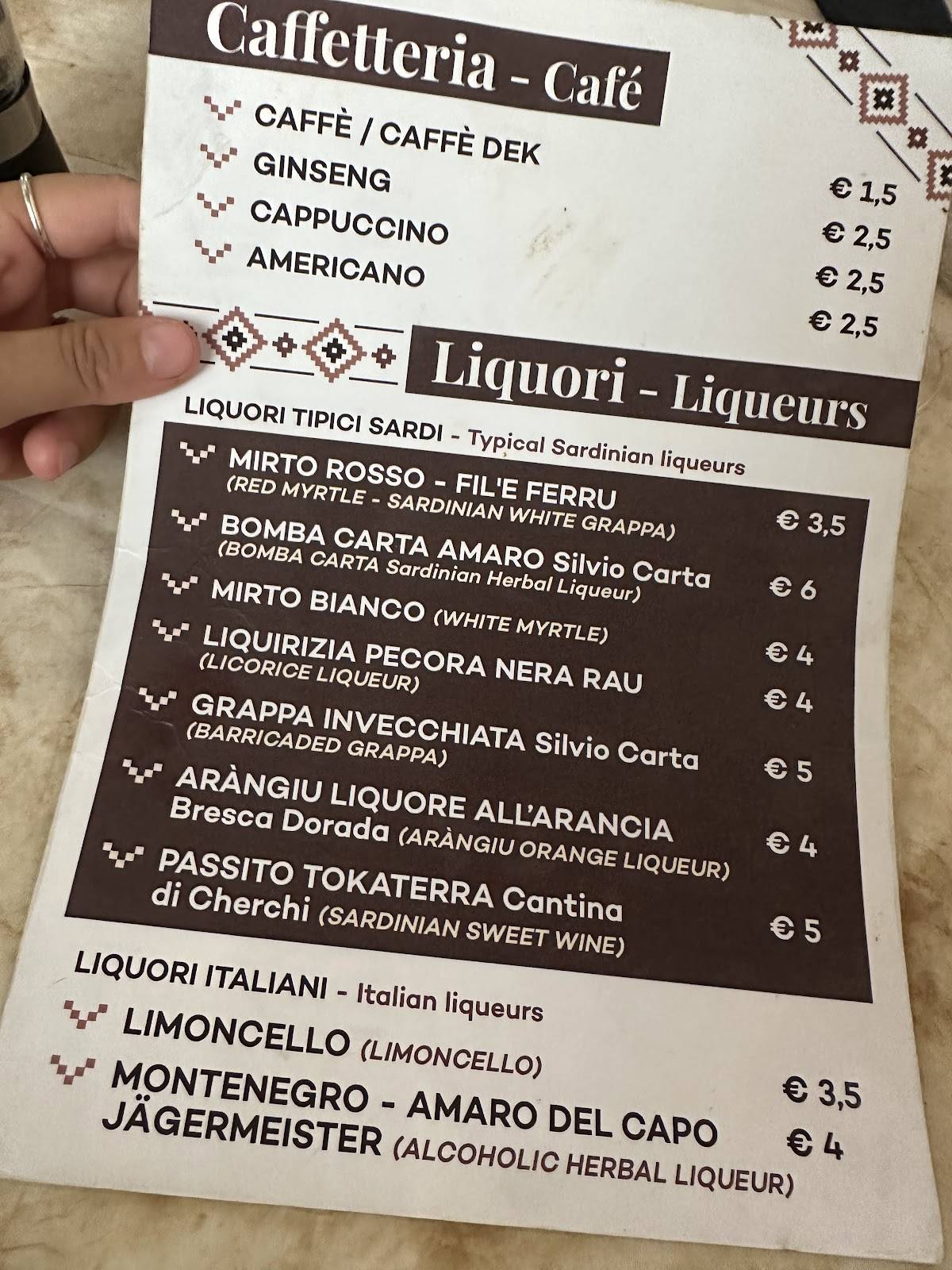 Menu di Ristorante Kasteddu 