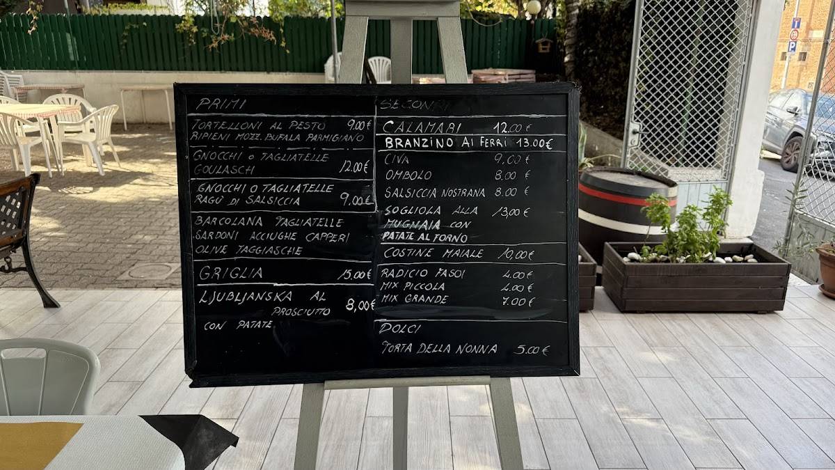 Menu di La Ghibla 
