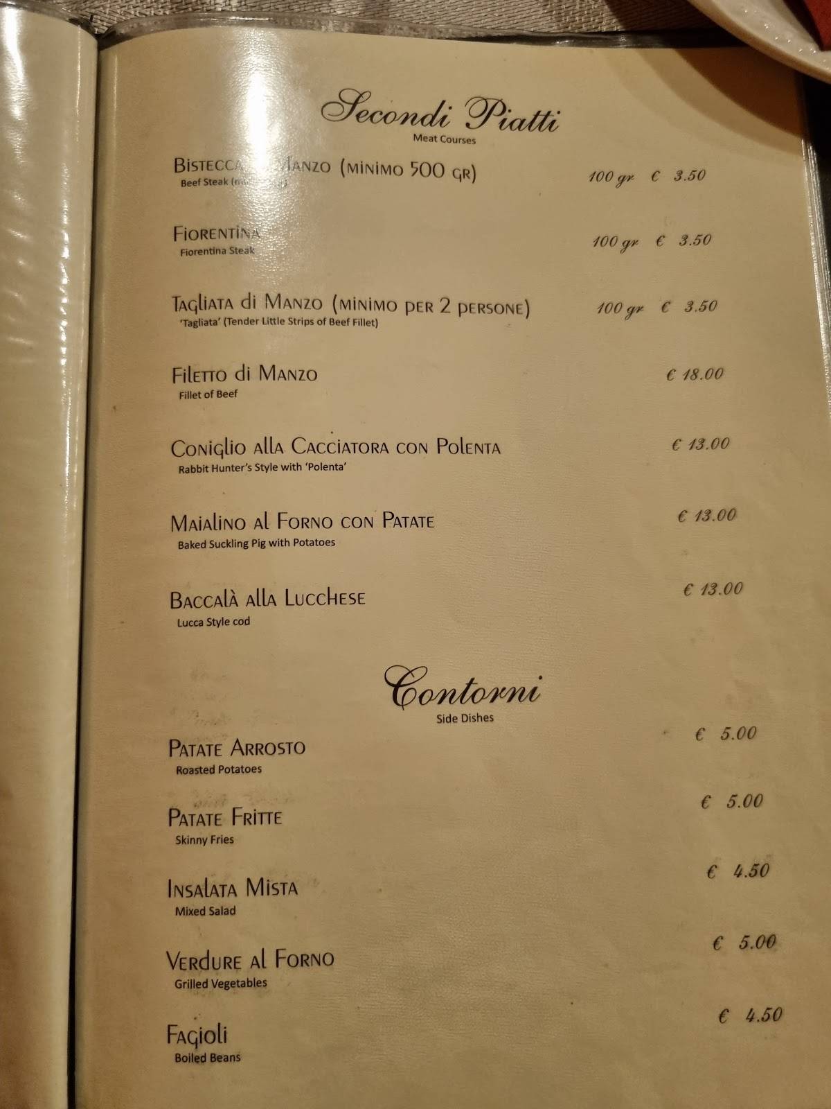 Menu di Ristorante La Pieve 