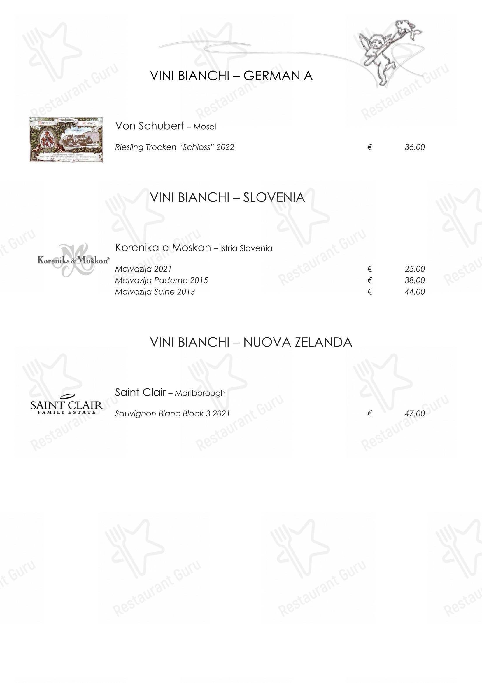 Menu di Ristorante Mare Divino - Menu bar