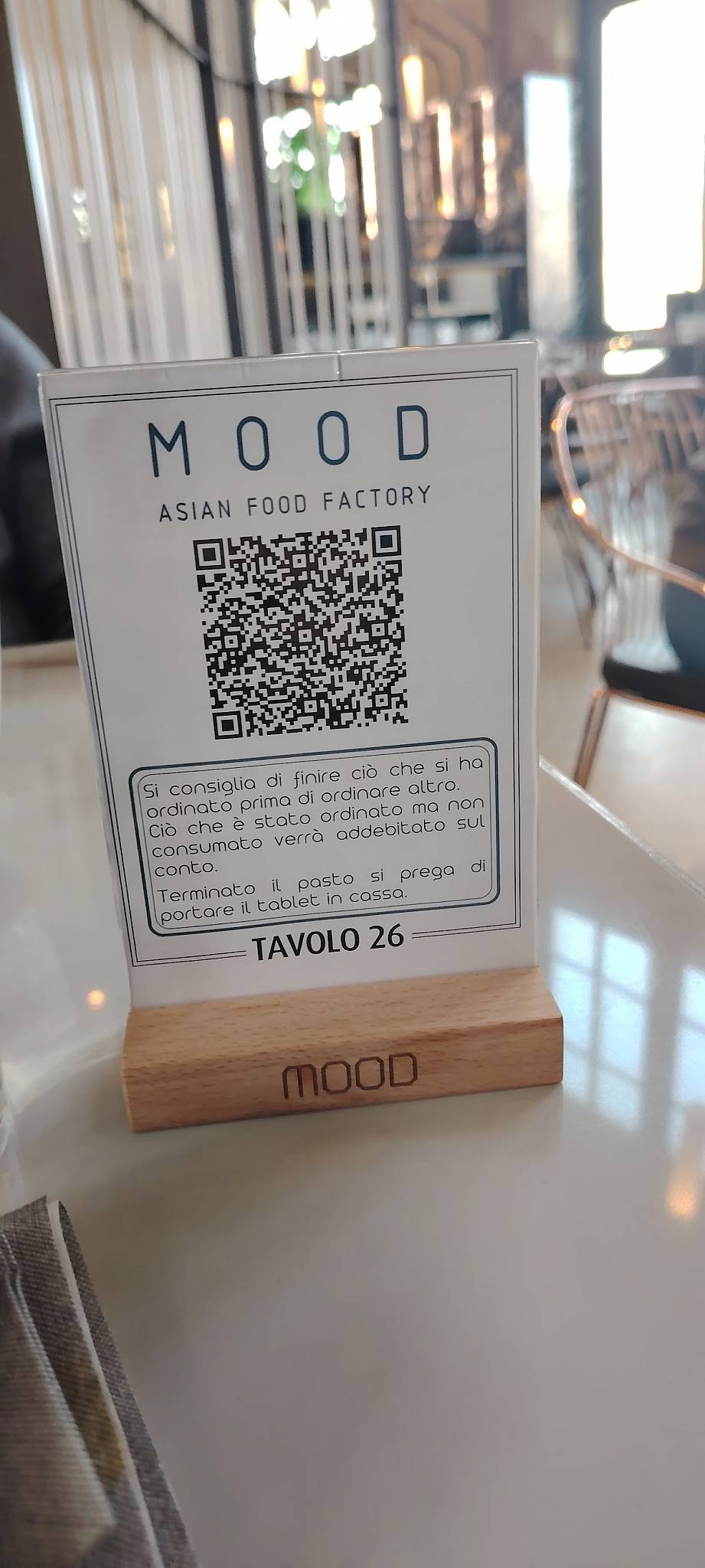 Menu di Ristorante Mood 