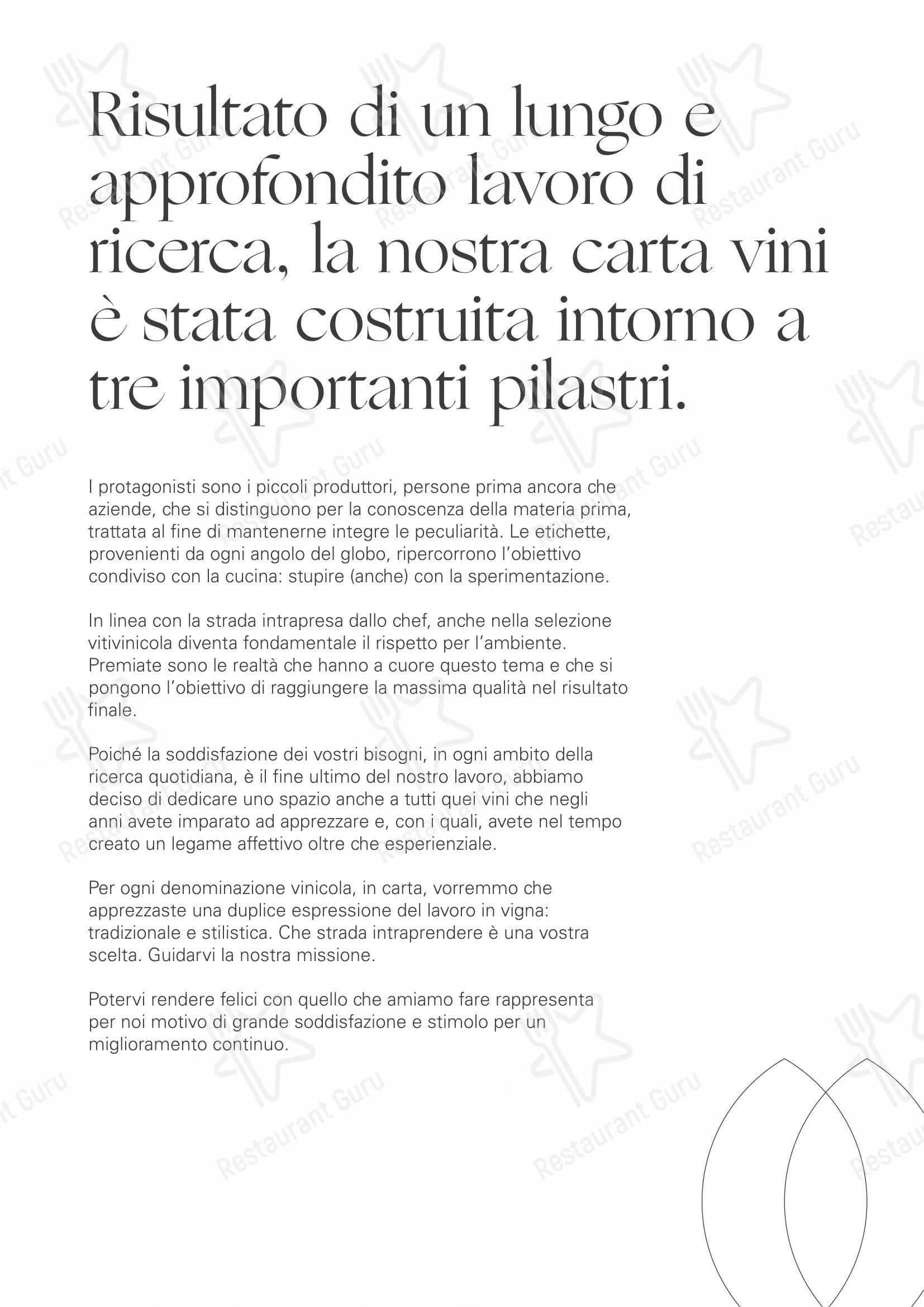 Wine Menu per Ristorante Opera in Torino