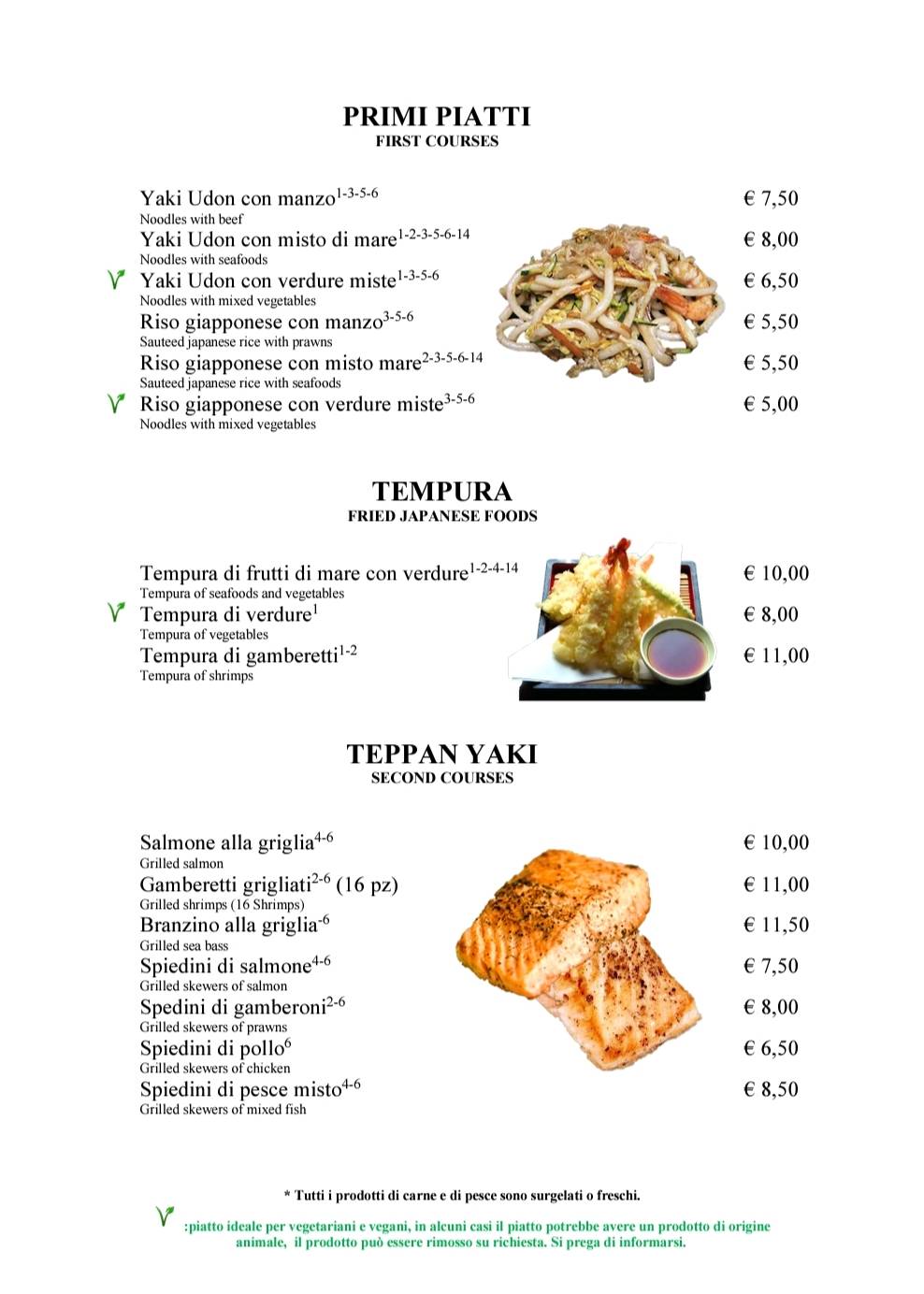 Menu di Oriente 