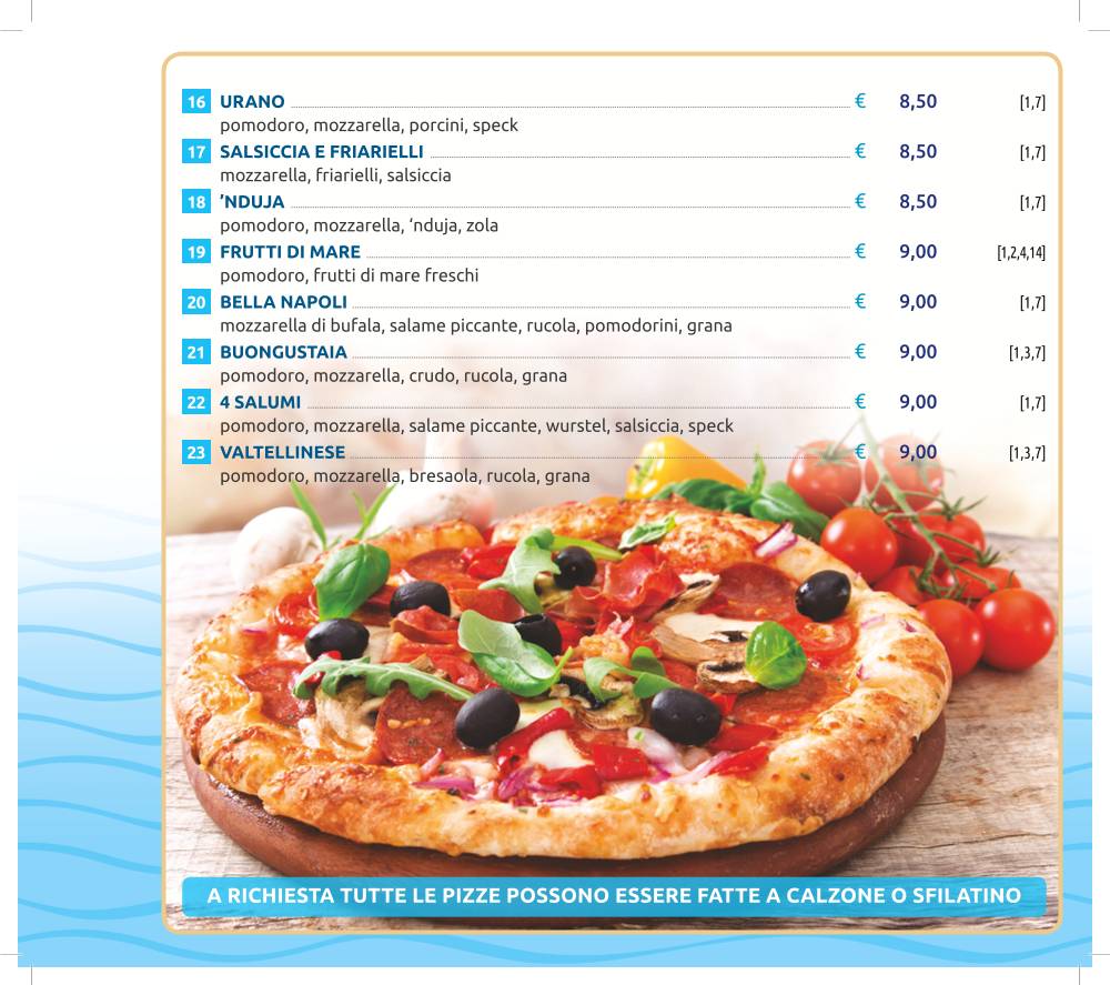 Menu di Ristorante Pizzeria Bella Napoli 