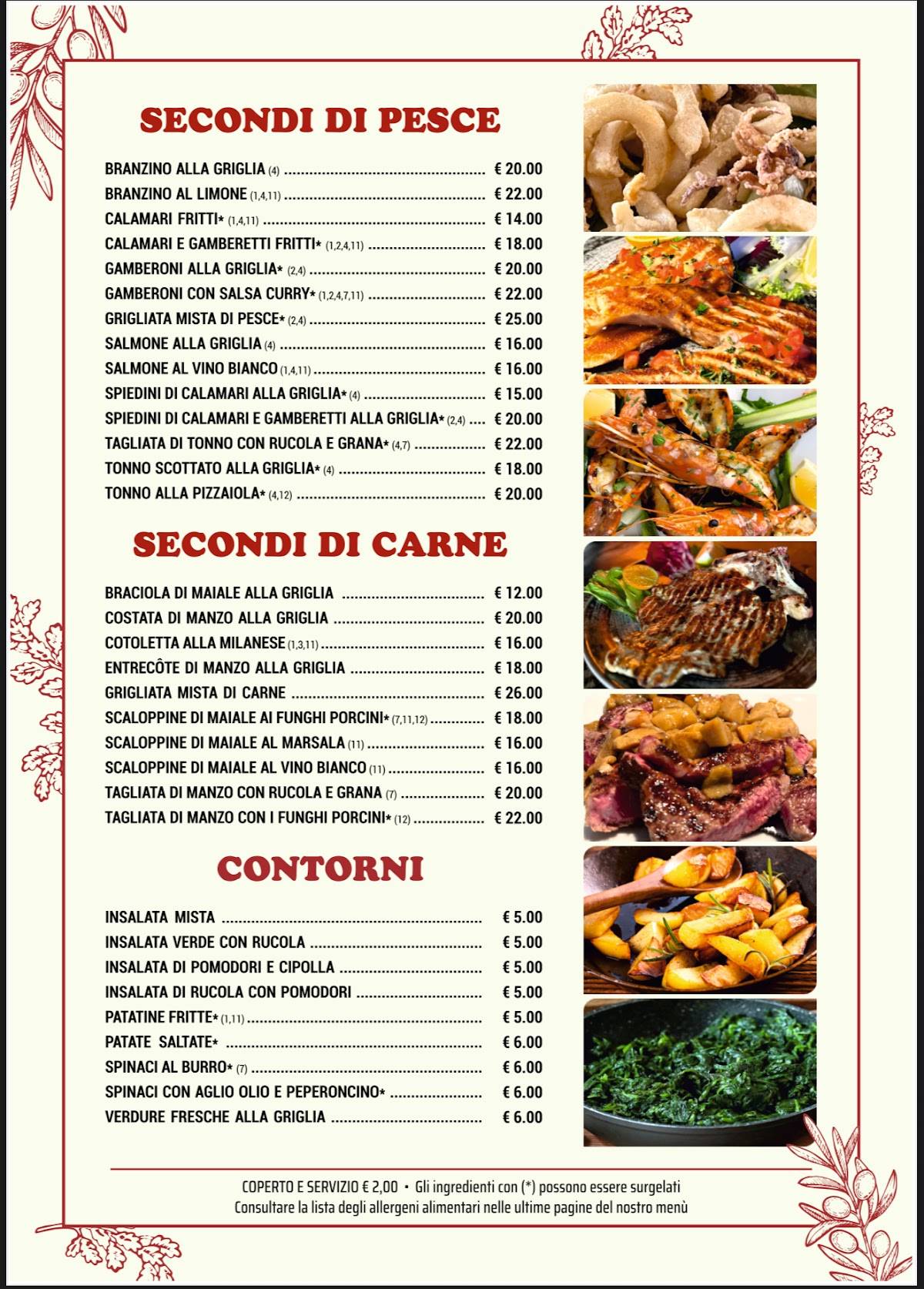 Menu di Ristorante Pizzeria Da Chicco 