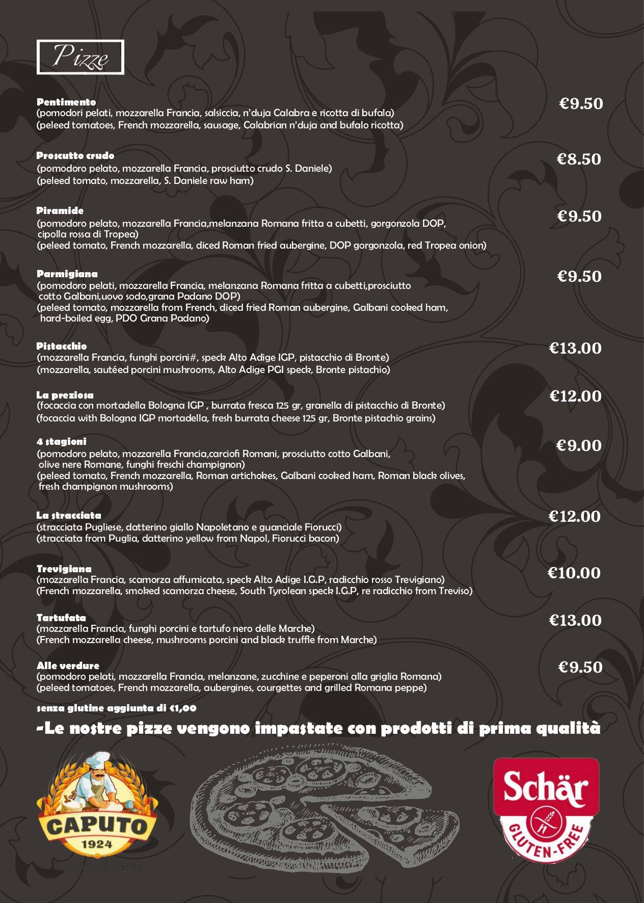 Menu di IL VELIERO - Ristorante Senza Glutine 