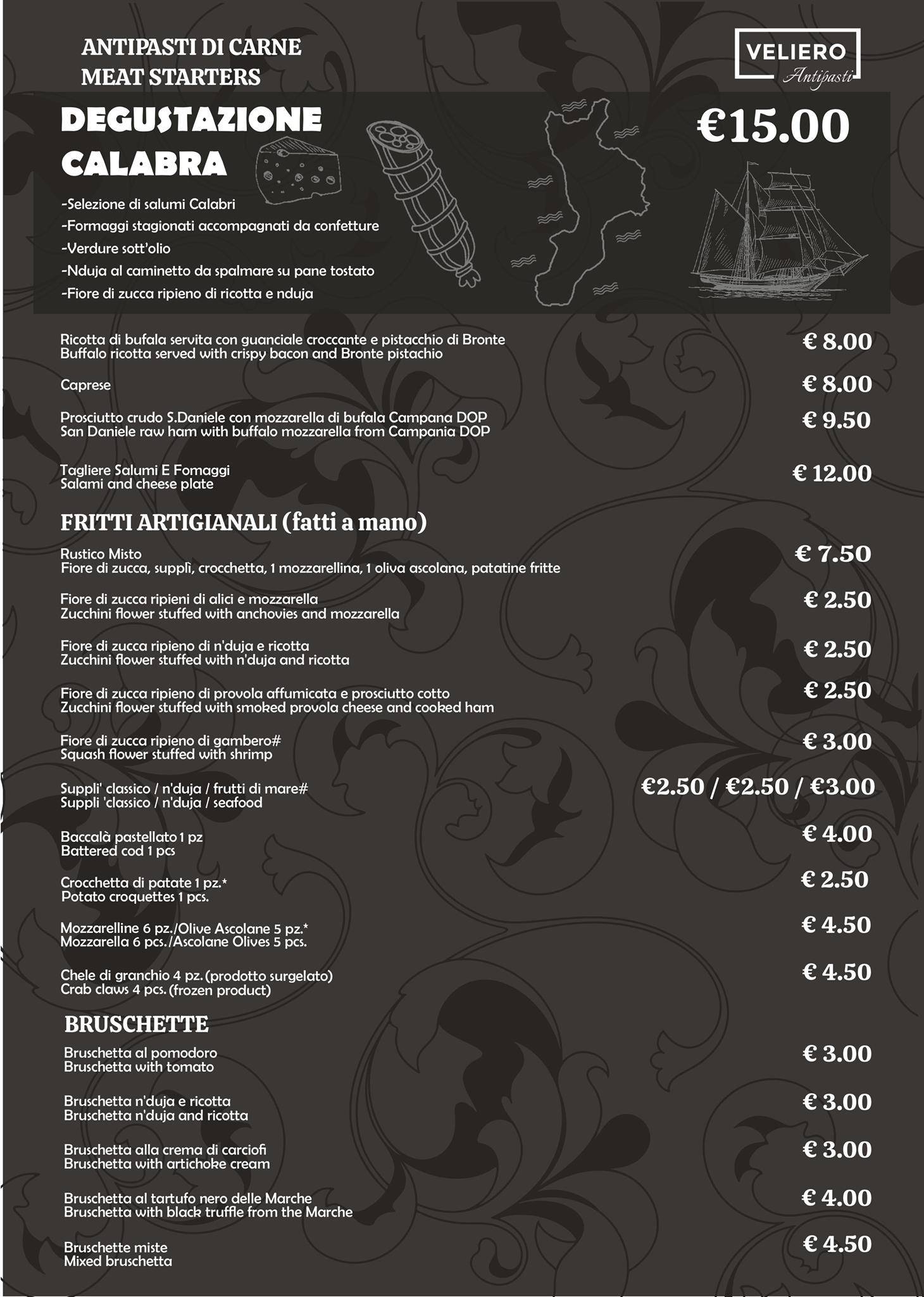 Menu di IL VELIERO - Ristorante Senza Glutine 