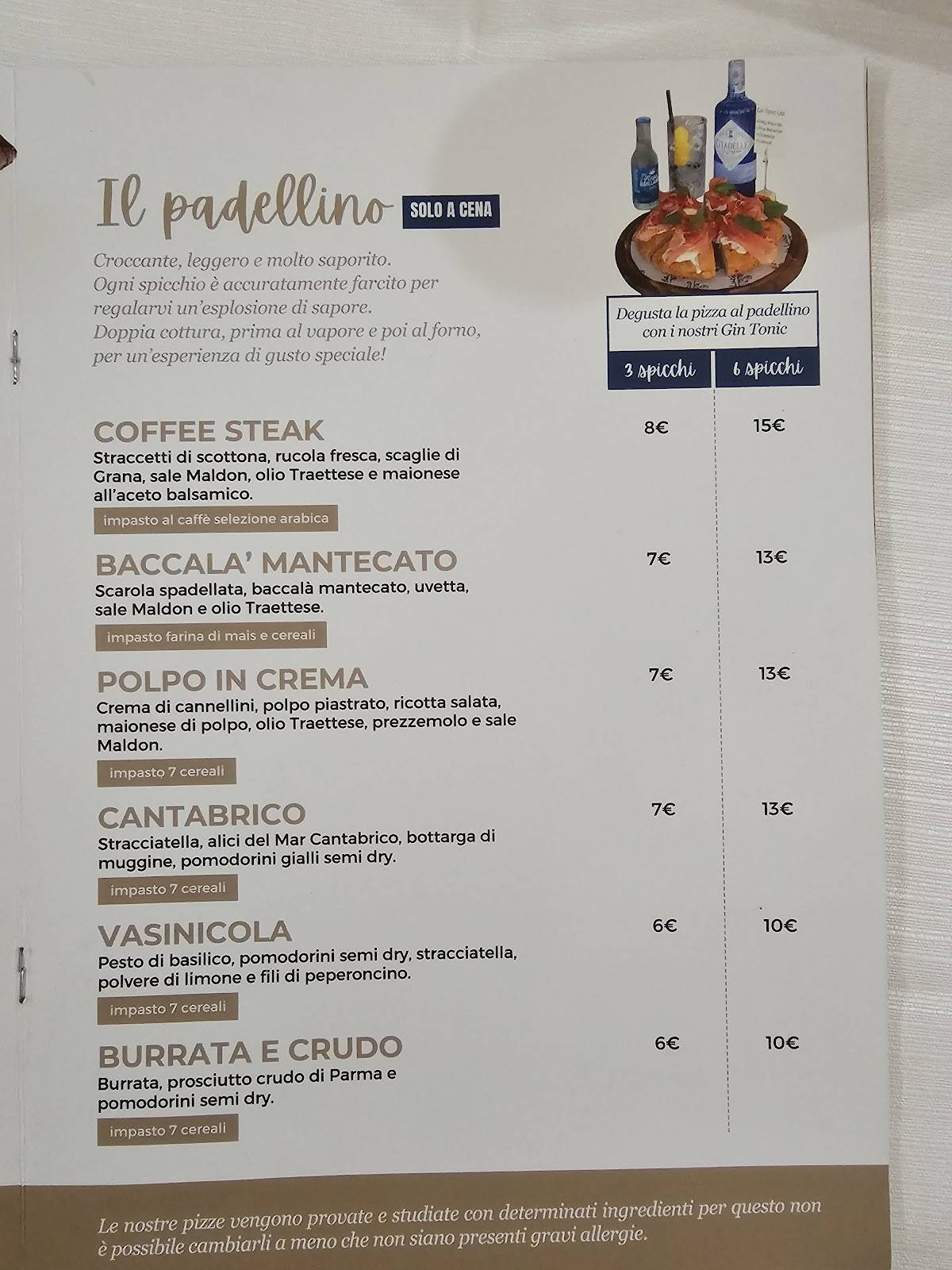 Menu di Ristorante Pizzeria Da Lucio 