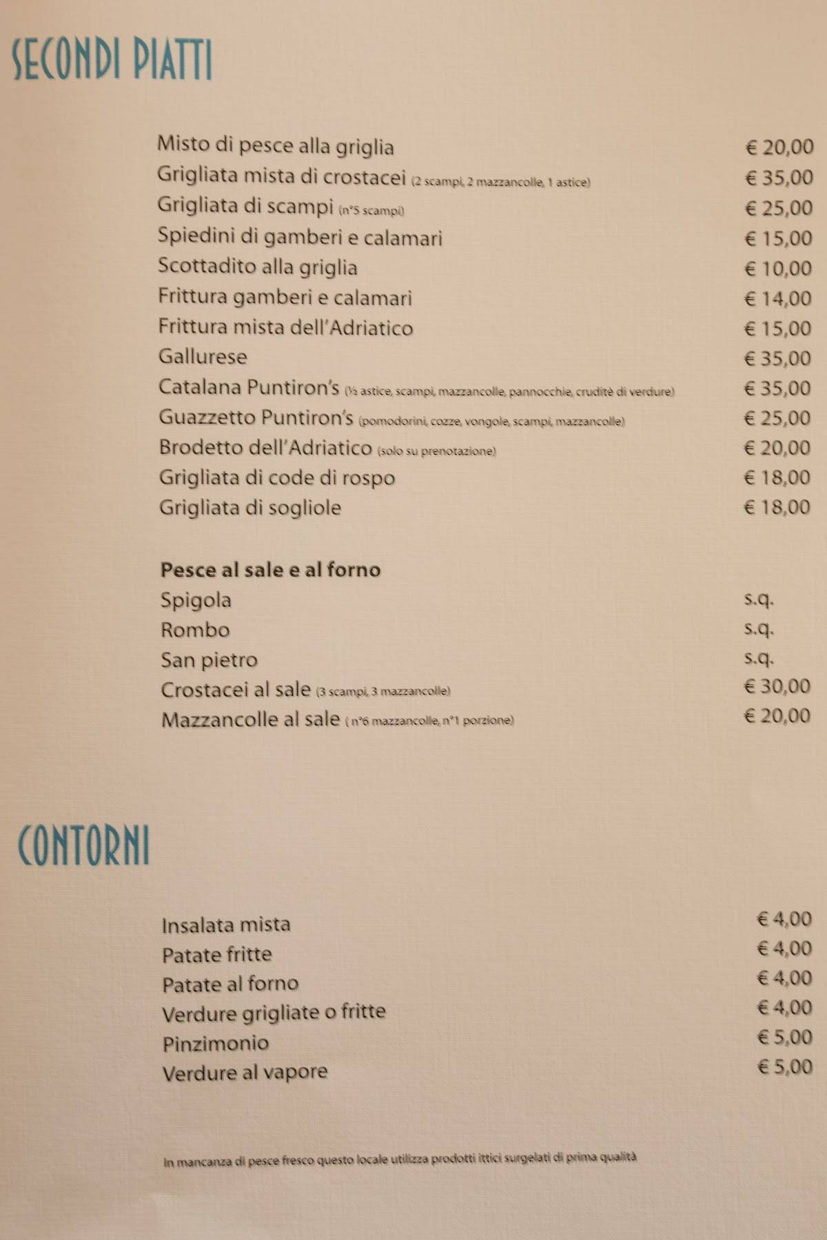 Menu di Da Fabio by Puntiron's 
