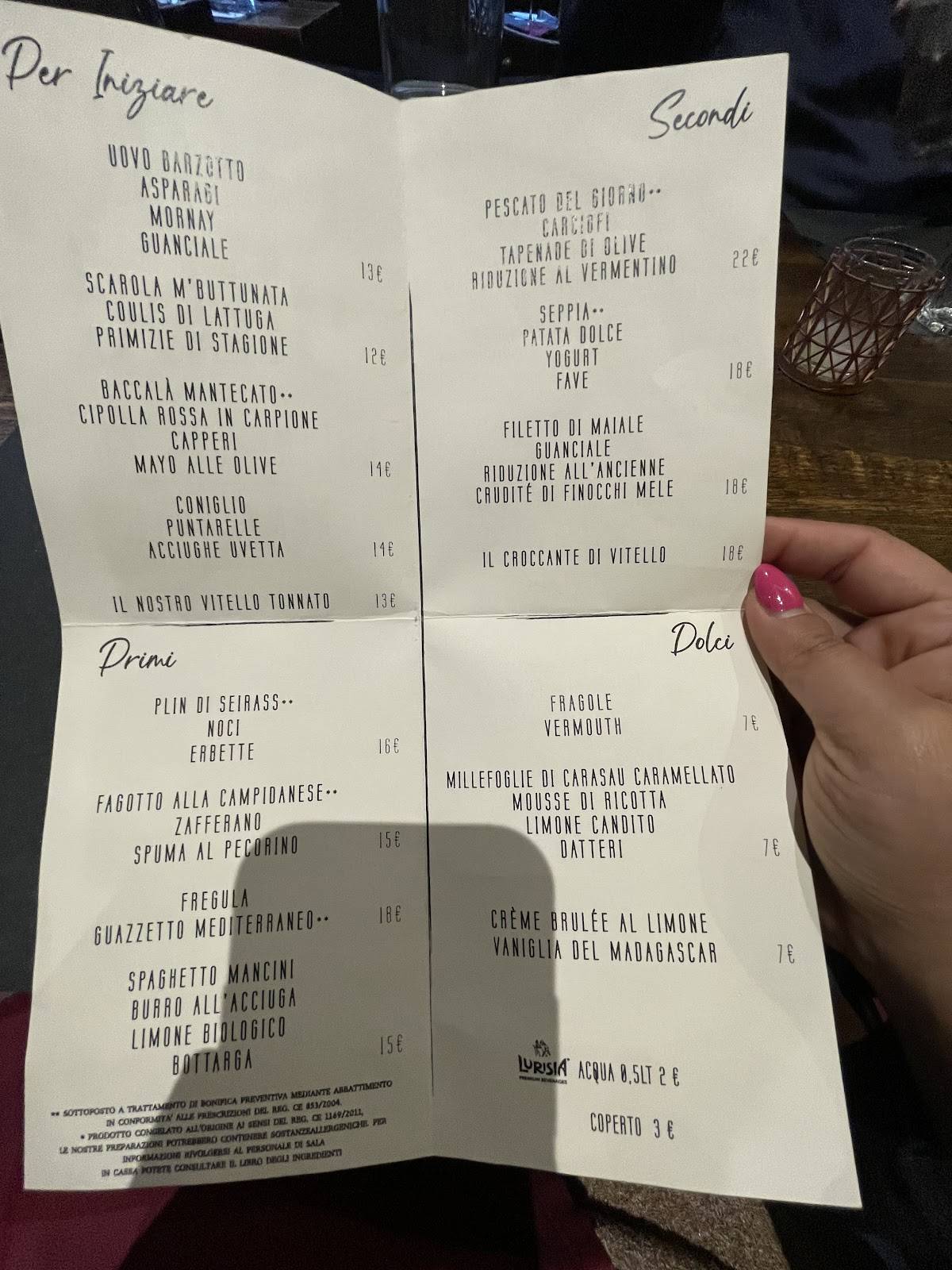 Menu di Ristorante Silos 