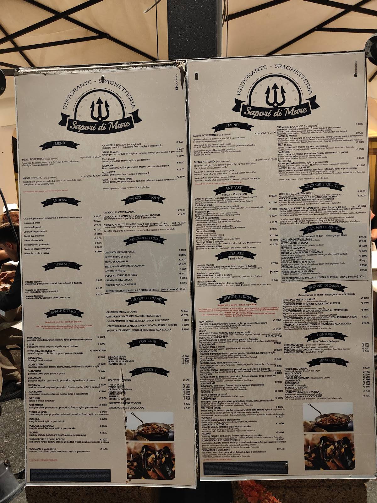 Menu di Ristorante Spaghetteria Sapori Di Mare 