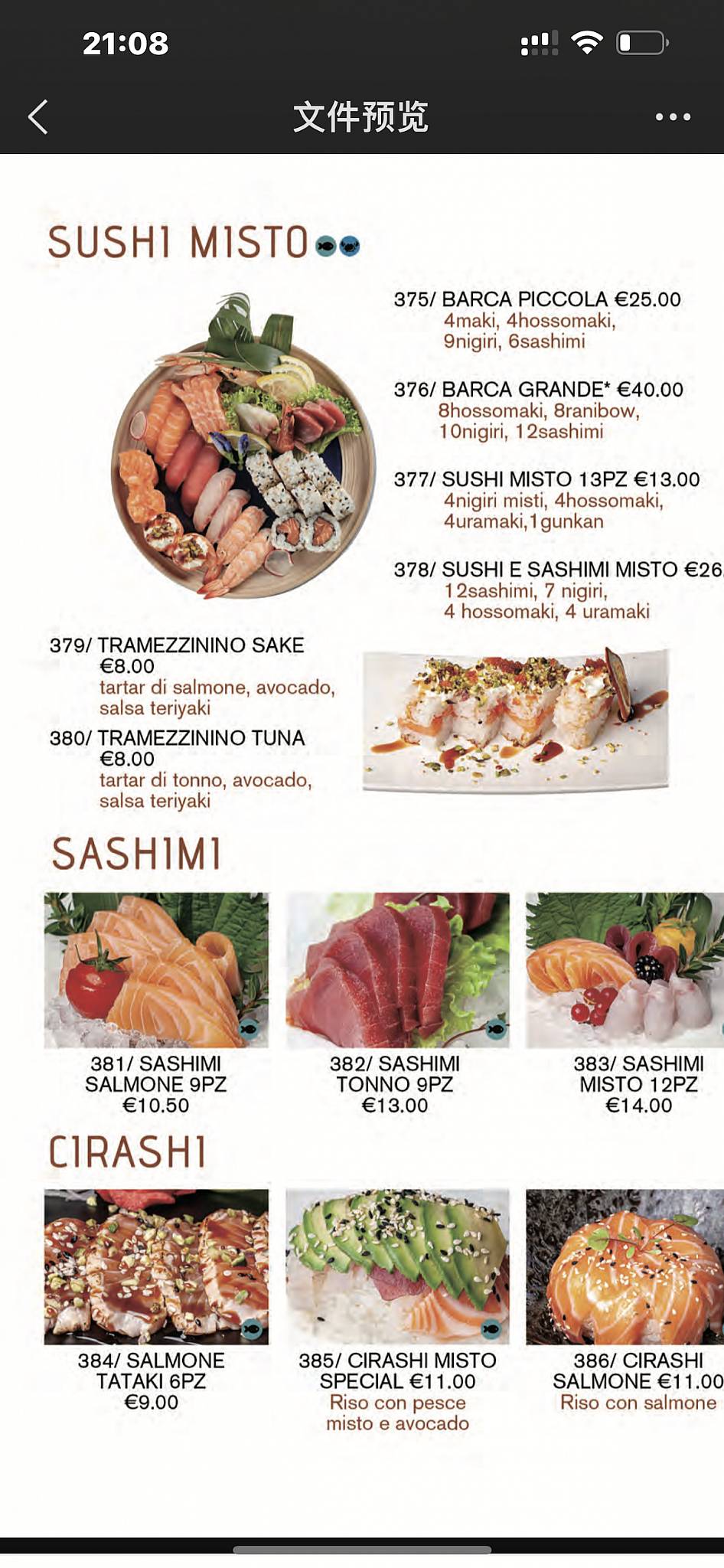 Menu di Pizzeria Ristorante Stelvio 
