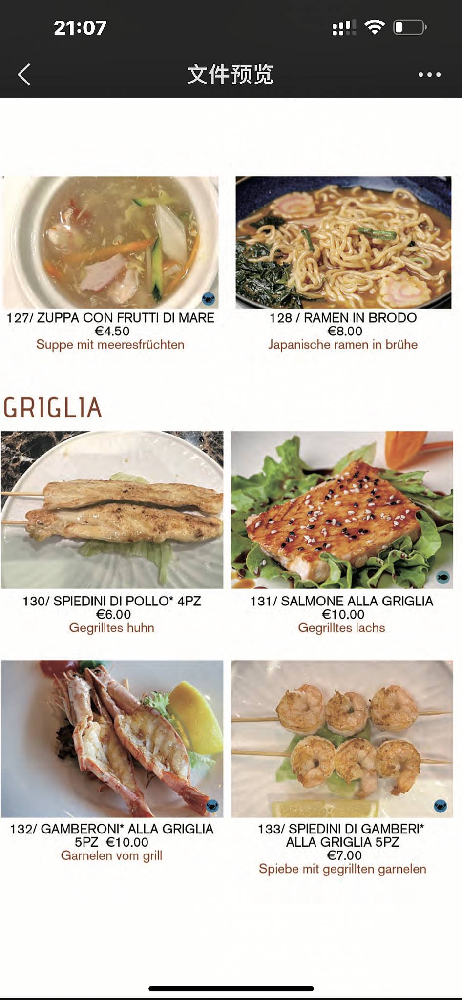 Menu di Pizzeria Ristorante Stelvio 