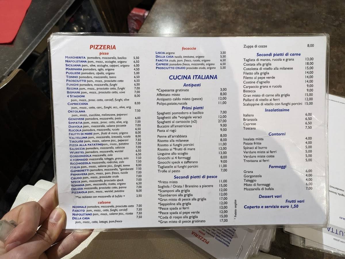 Menu di Ristorante da Luigi & Anna 