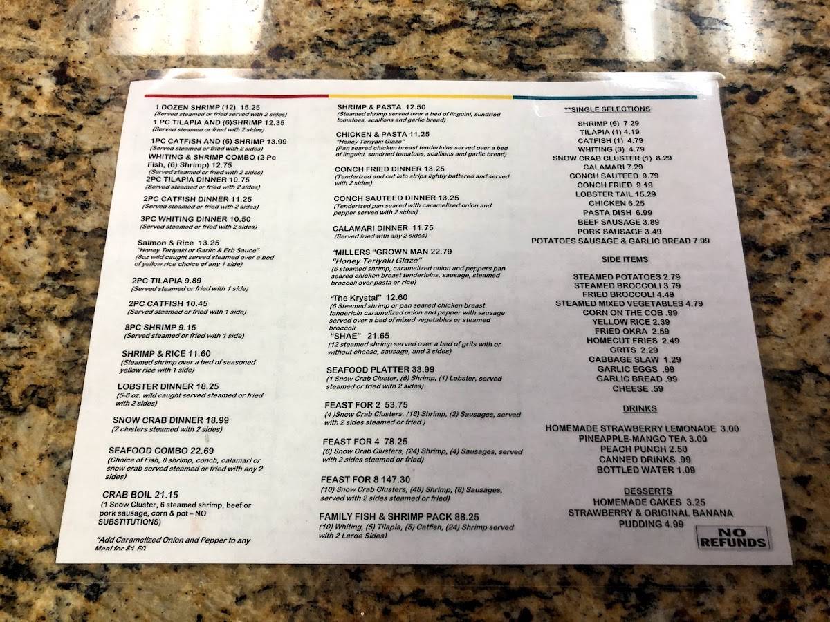 Menu at Seafood Cafe Riverdale, Riverdale, 555 GA138 Suite B