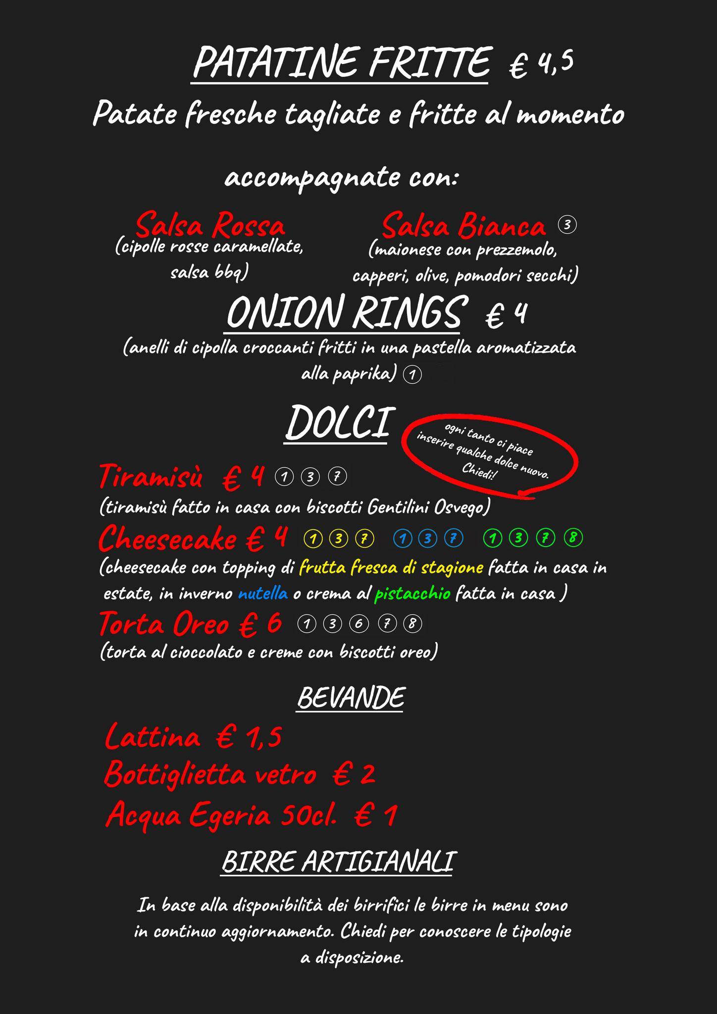 Menu di Banana Food & Game 