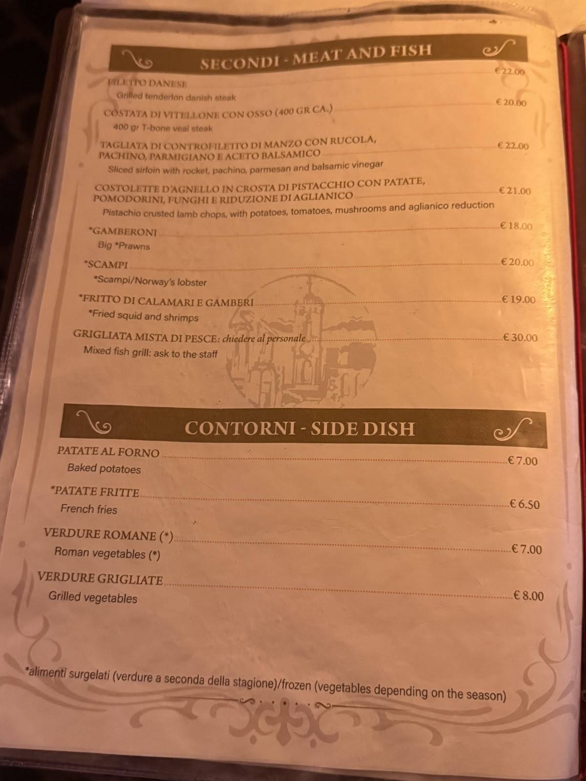 Menu di Ristorante Iari The Vino 
