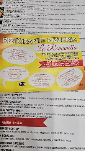 Menu di La Romanella 