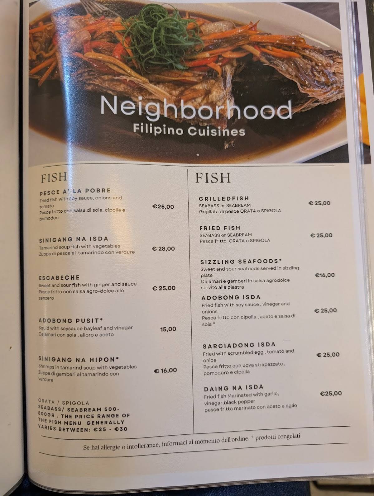 Menu di Neighborhood Filipino Restaurant 