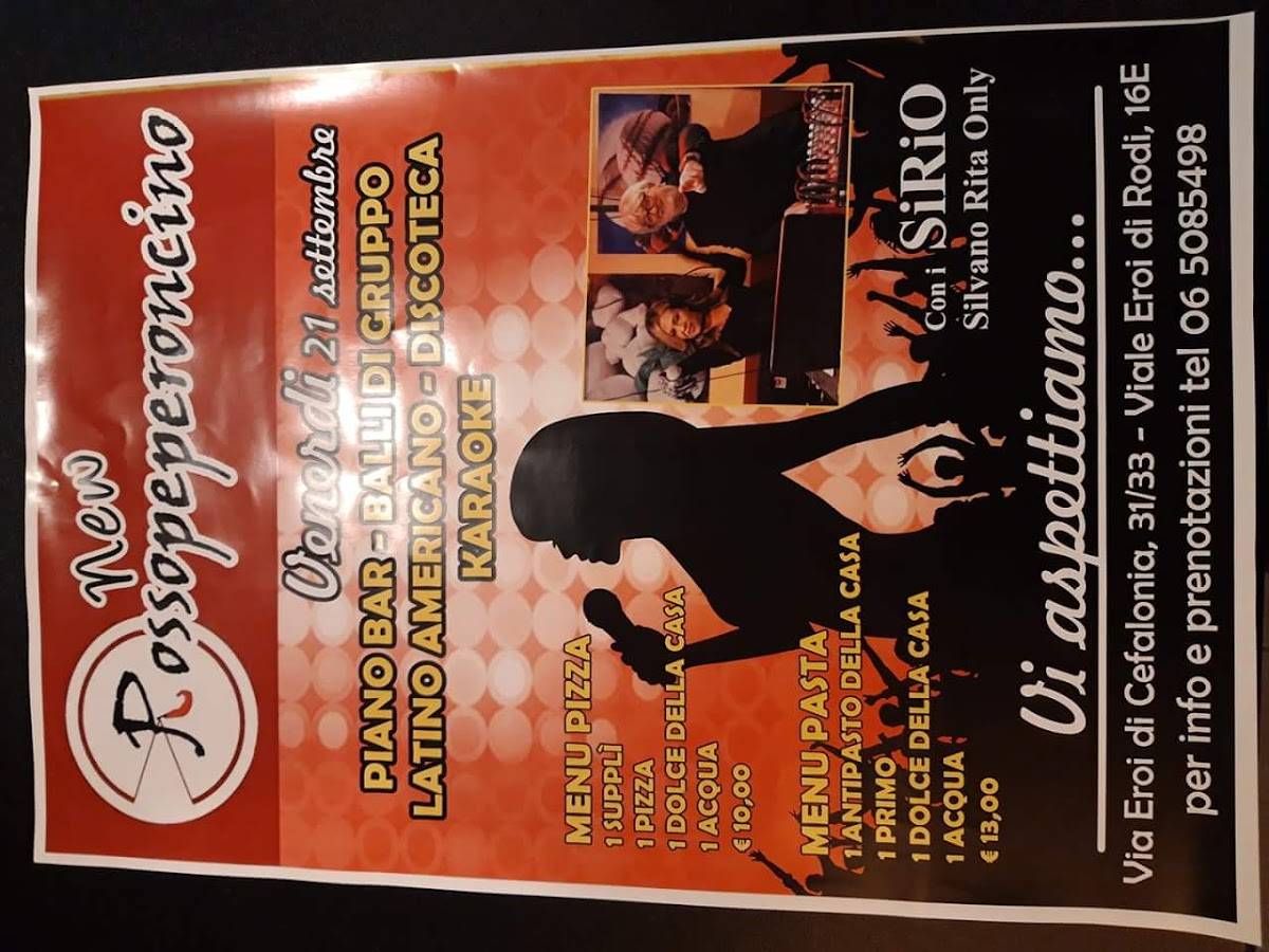Menu di Rosso Peperoncino - Spinaceto 