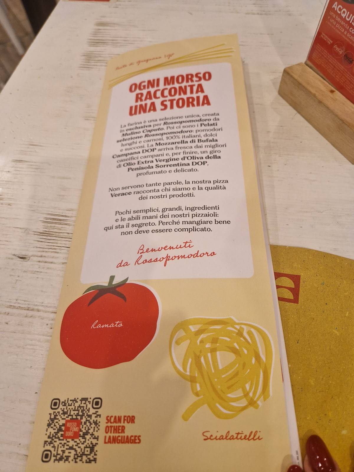Menu di Rossopomodoro Roma Est 