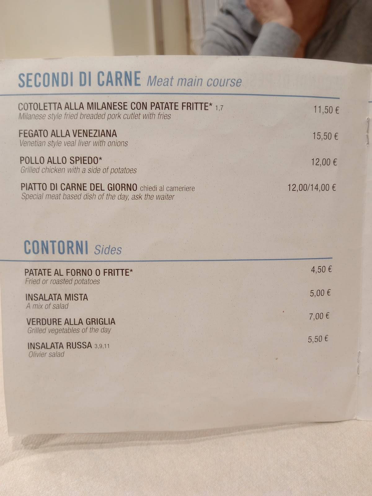 Menu di Rosticceria Gislon 