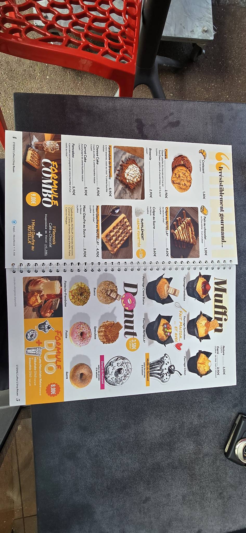 Menu de ETIENNE Coffee & Shop Rouen