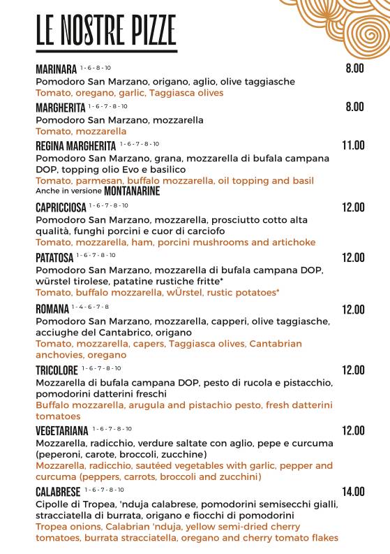 Menu di Bicigrill Rovereto 