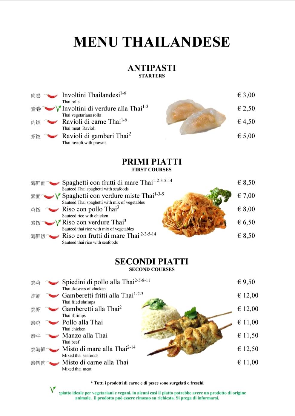 Menu di Oriente 