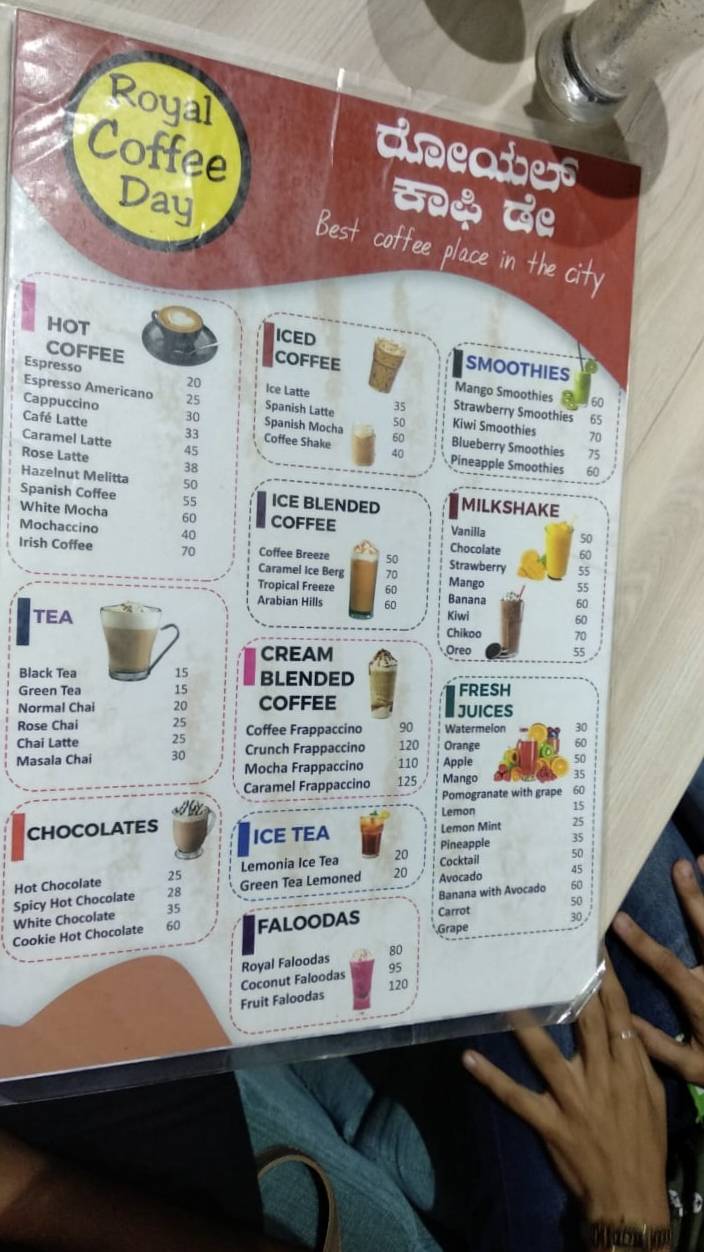 Royal Coffee Day menu