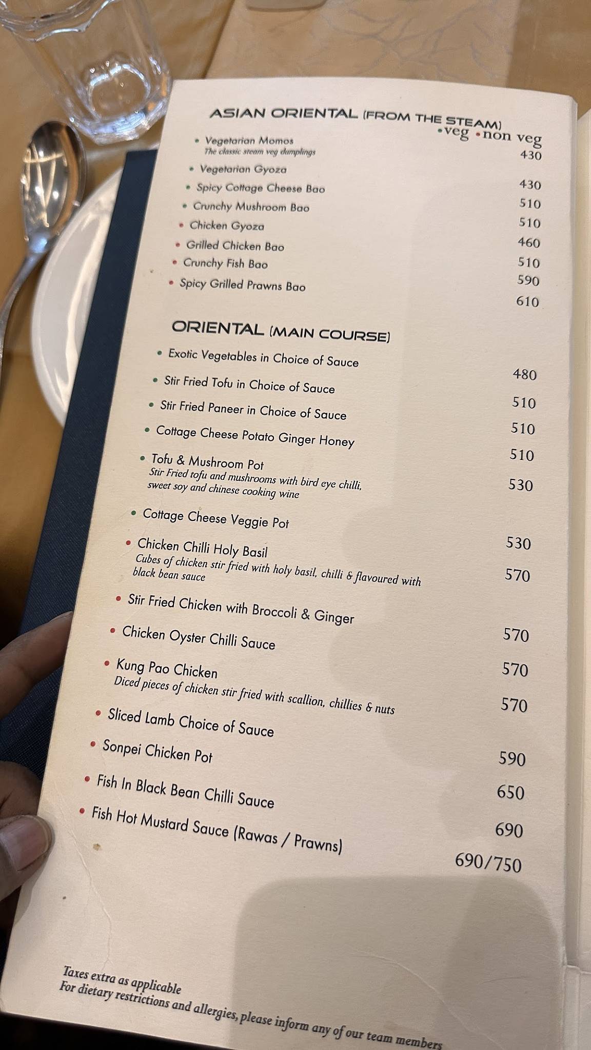 Royale Master Chef Finedine & Banquet menu