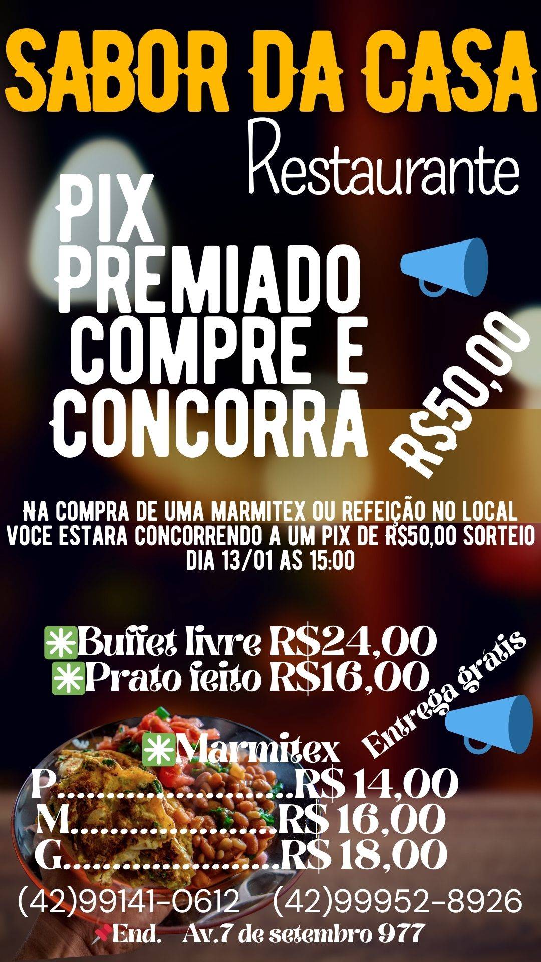 SABOR DA CASA cardápio