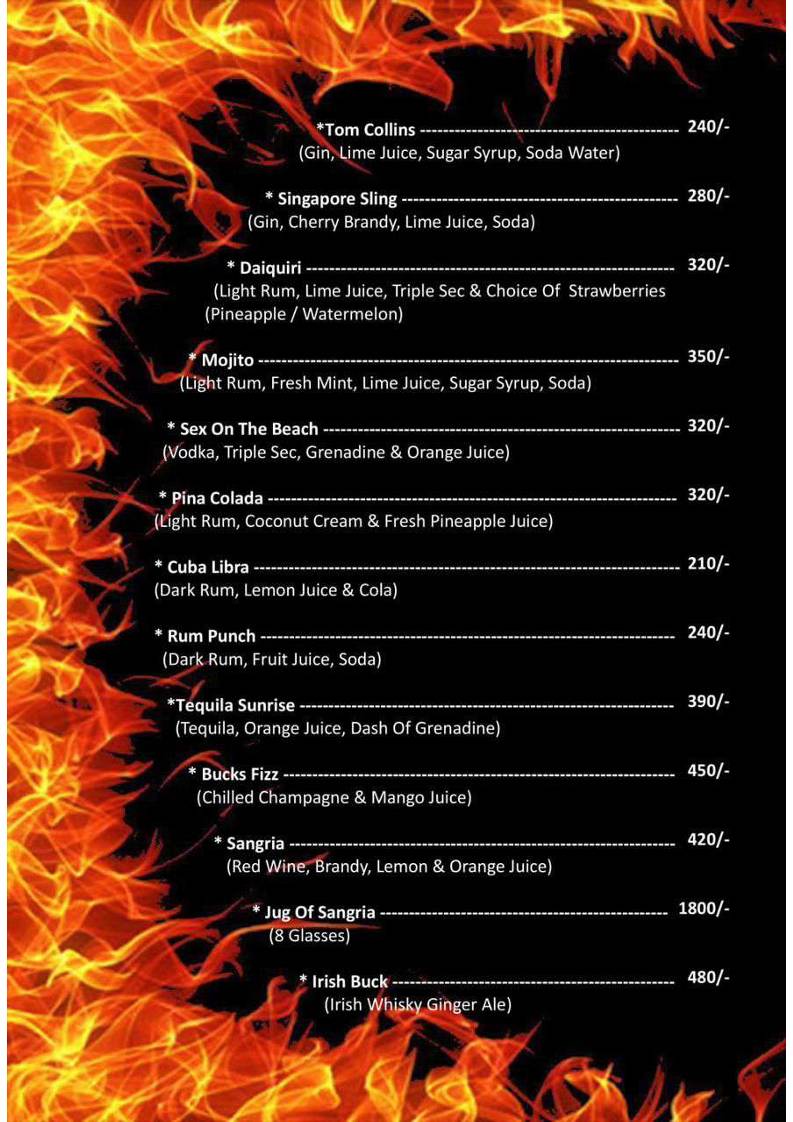 SIGDI BAR AND GRILL menu