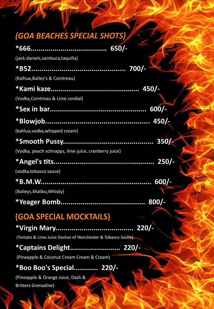 SIGDI BAR AND GRILL menu