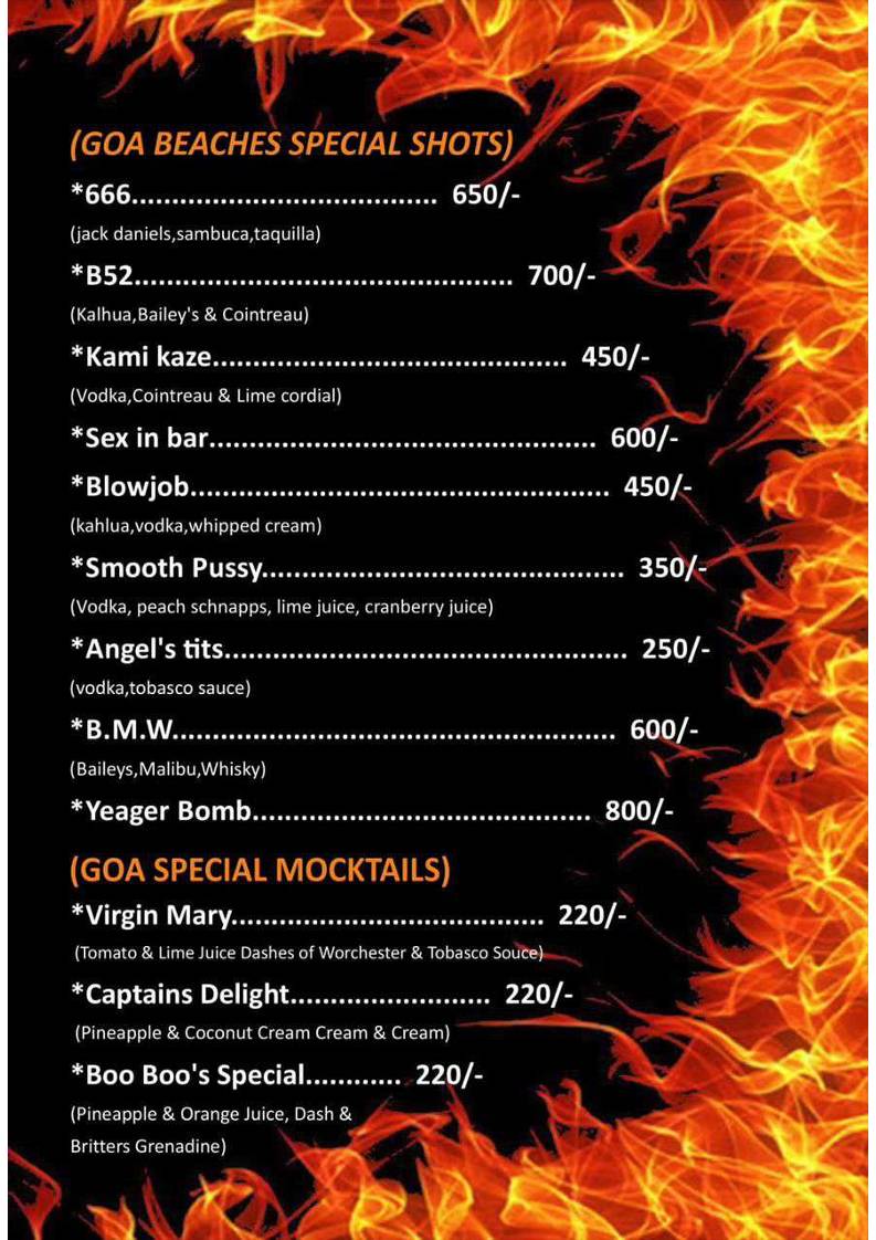 SIGDI BAR AND GRILL menu