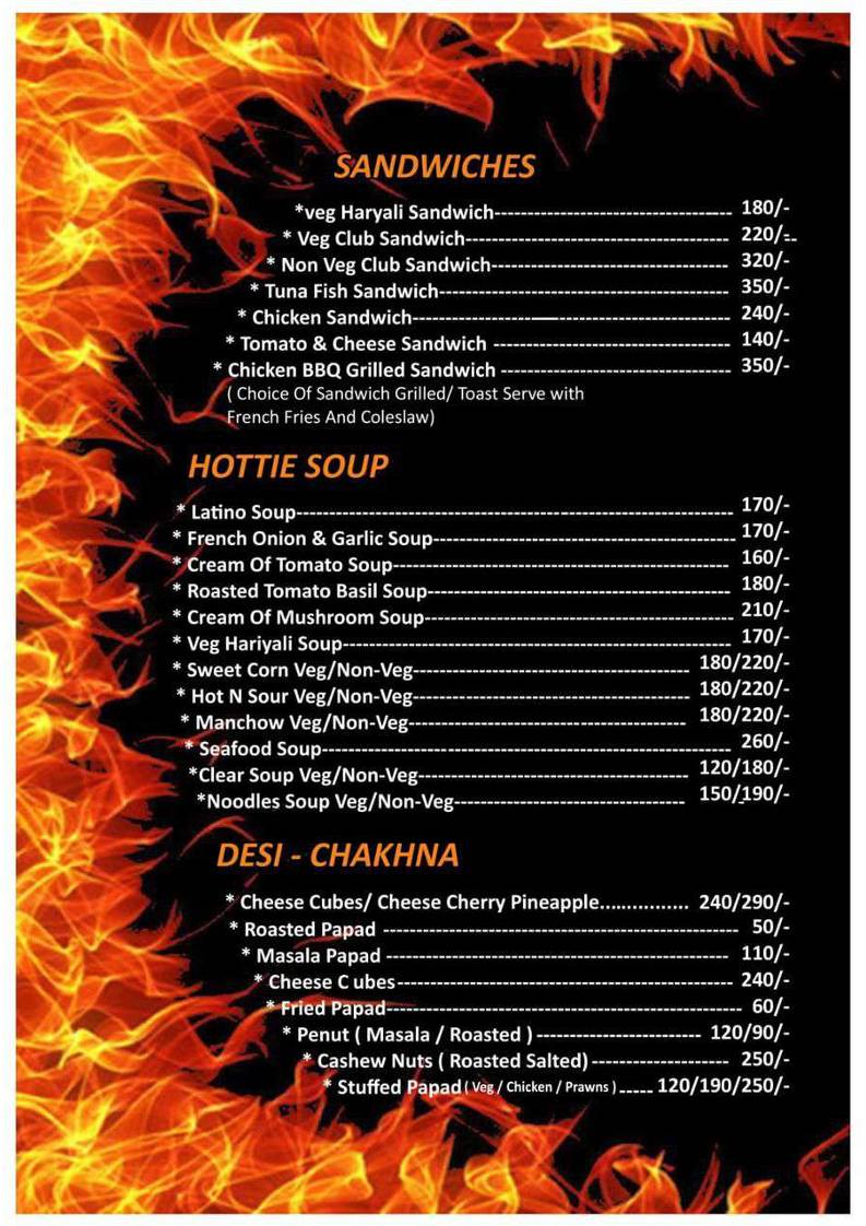 SIGDI BAR AND GRILL menu