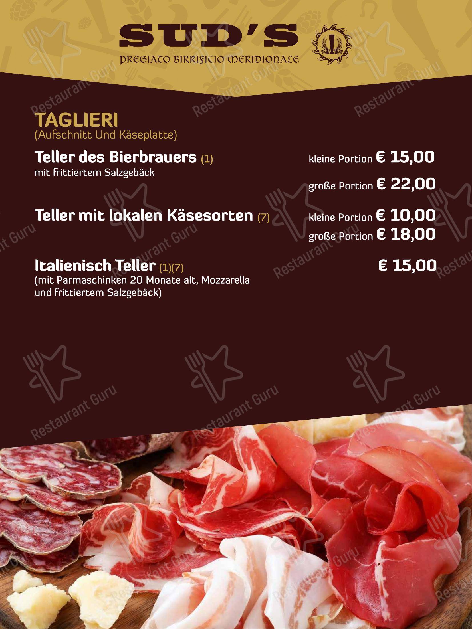 Крафт меню per Sud's in Noci