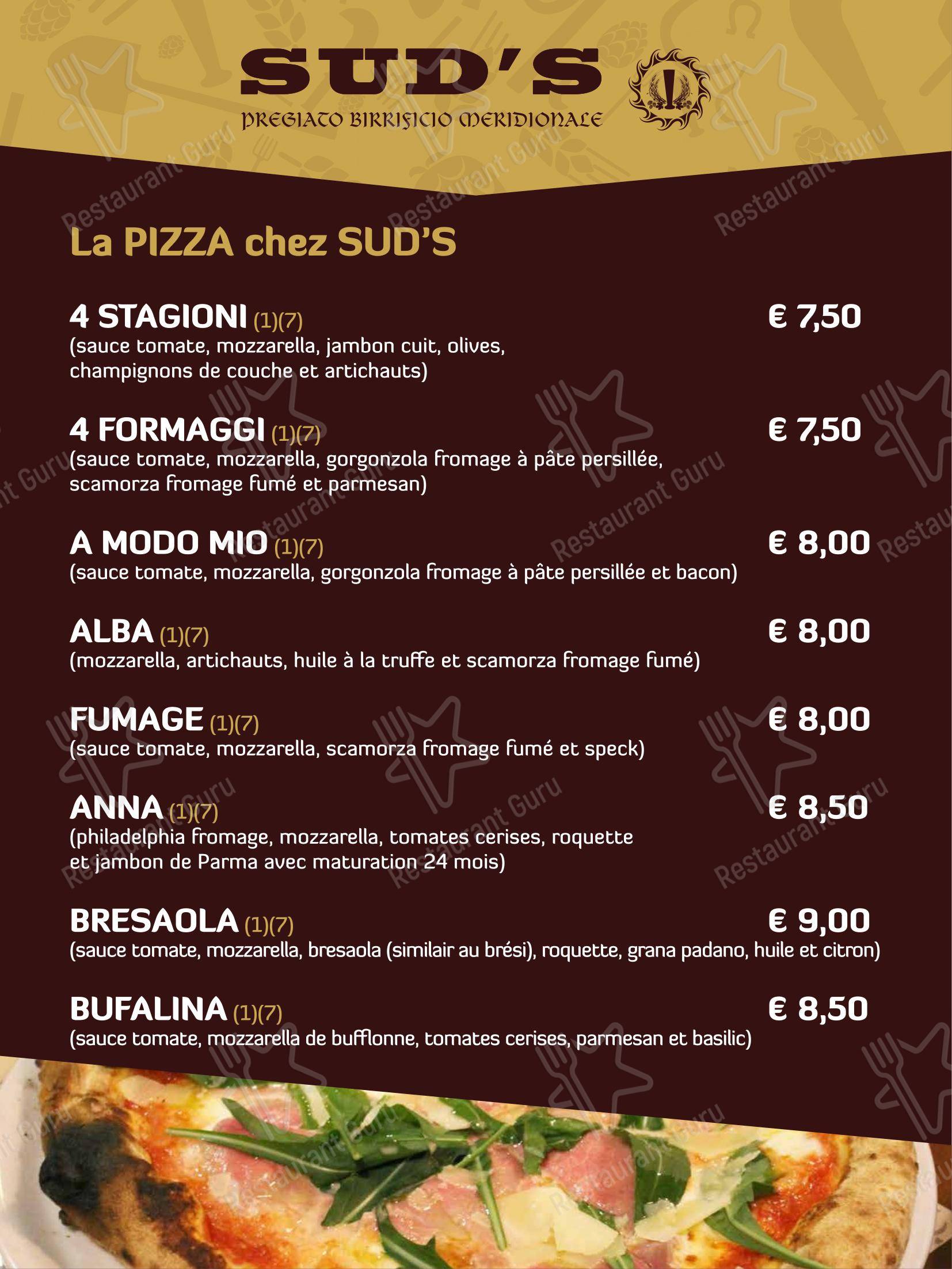 Коктейльная карта per Sud's ristorante