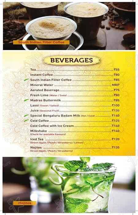 Sagar Ratna menu