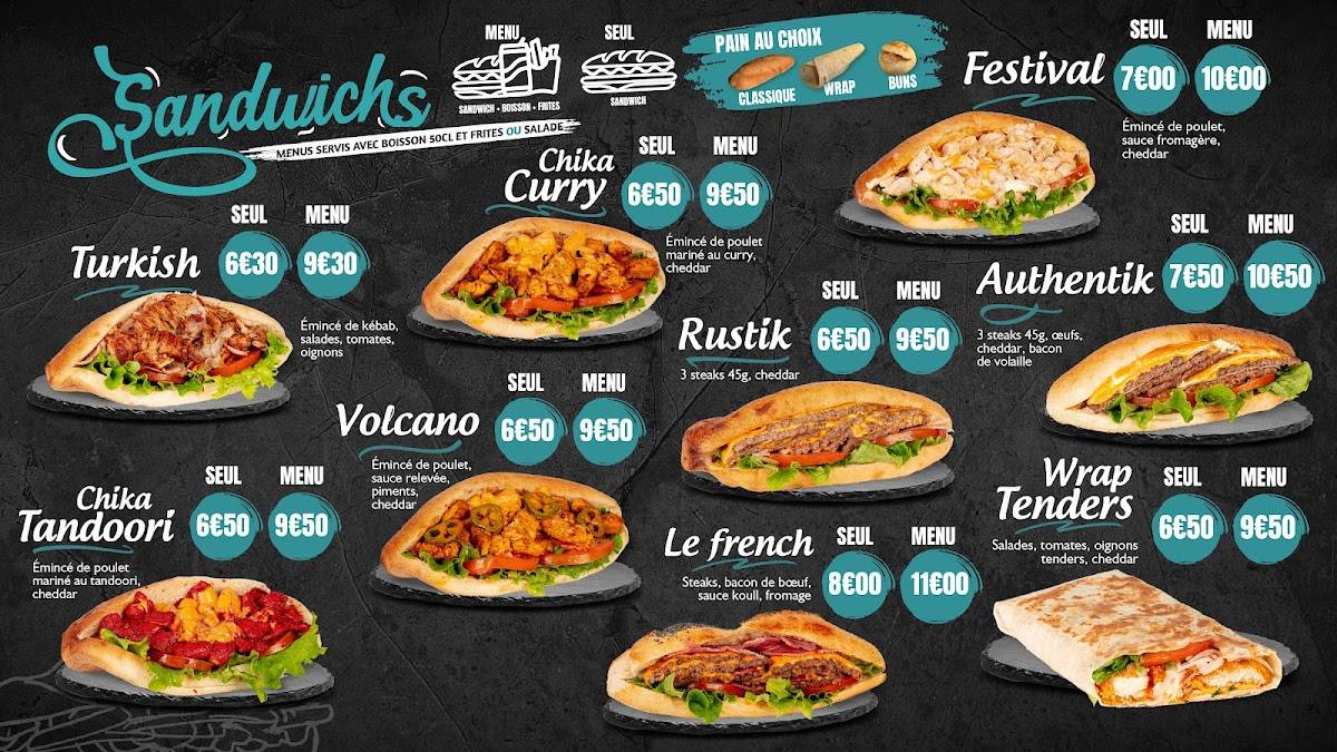 Menu de Sandwicherie Le Koull