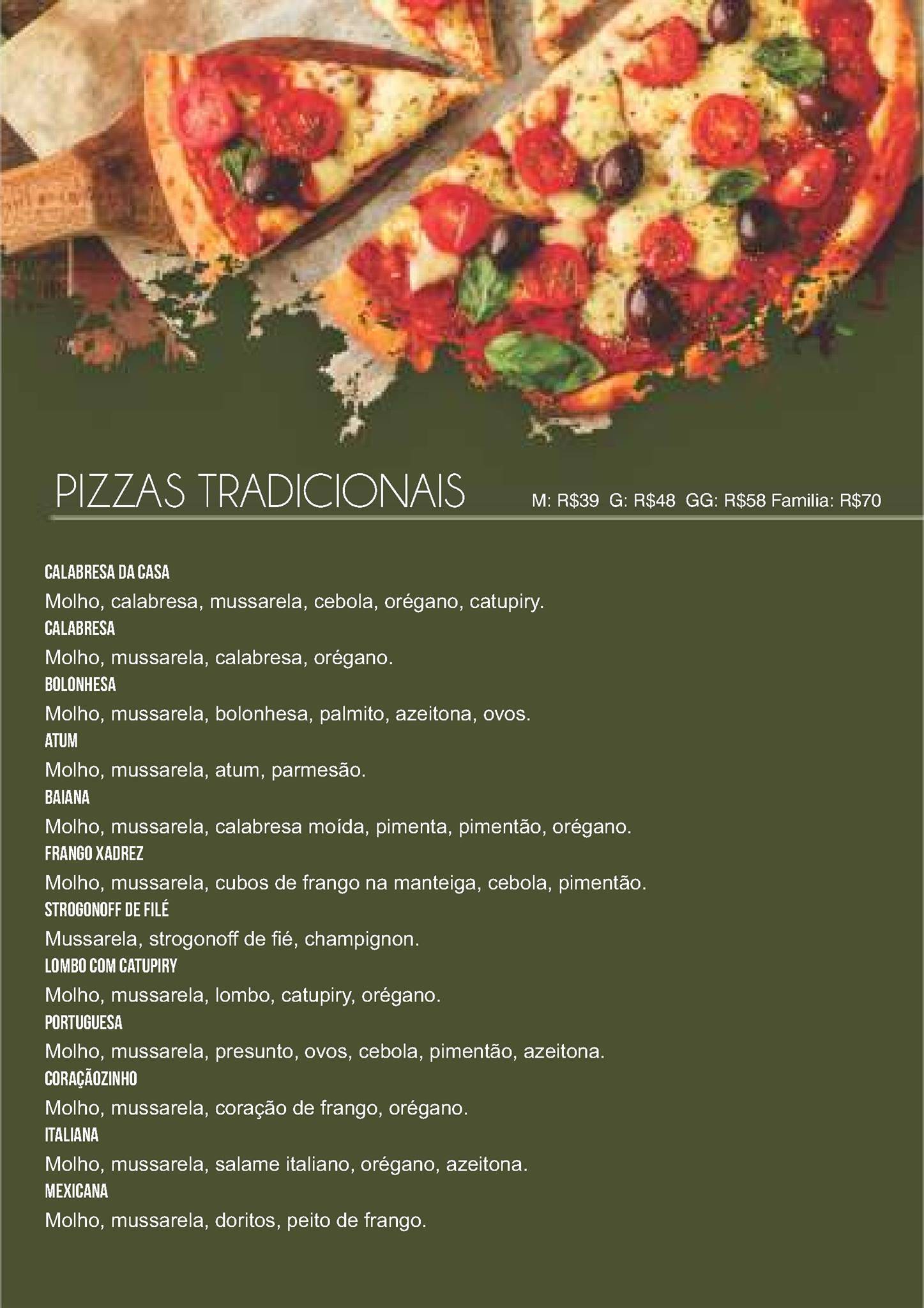 Veneza Restaurante e Pizzaria cardápio