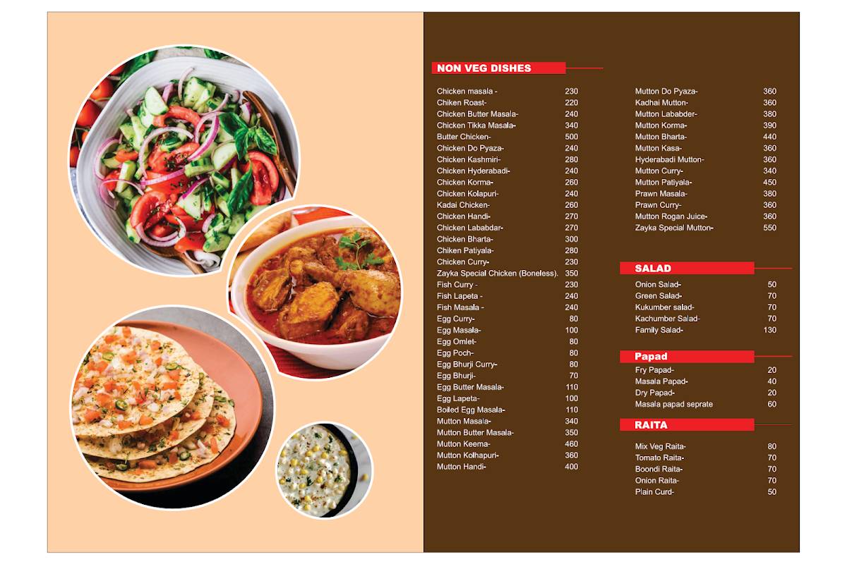 Zayka menu